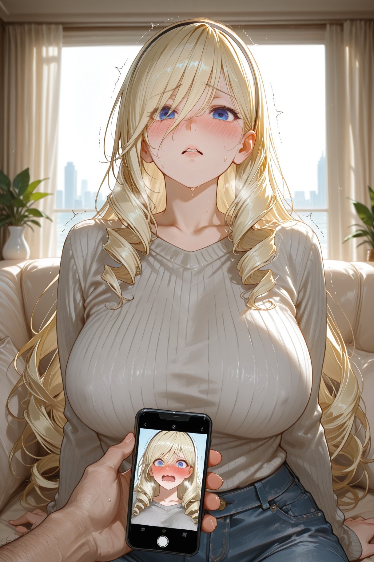 AI Generated Anime Girl - 塞莉亚 Vol.2：蕾丝内衣床拍露穴 400P