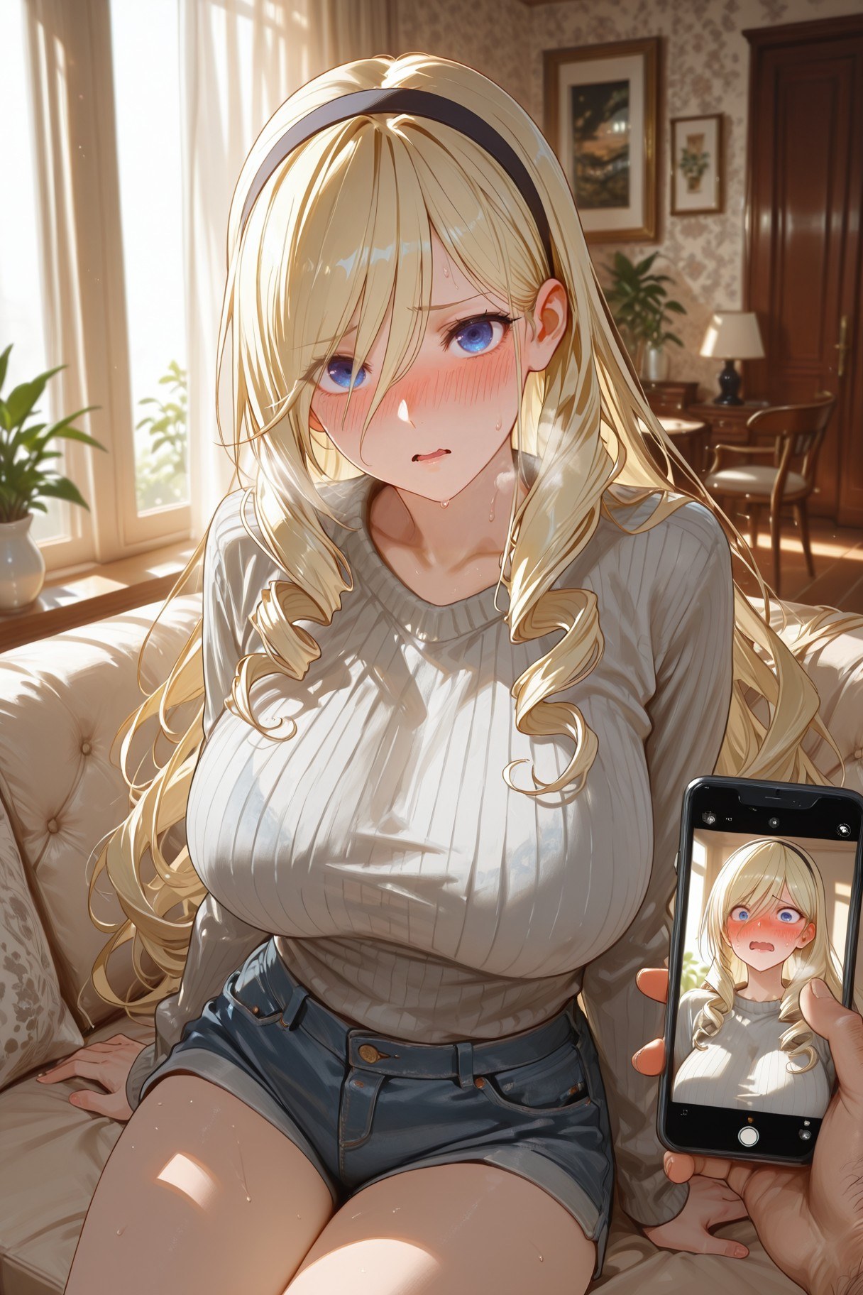 AI Generated Anime Girl - 塞莉亚 Vol.2：蕾丝内衣床拍露穴 400P