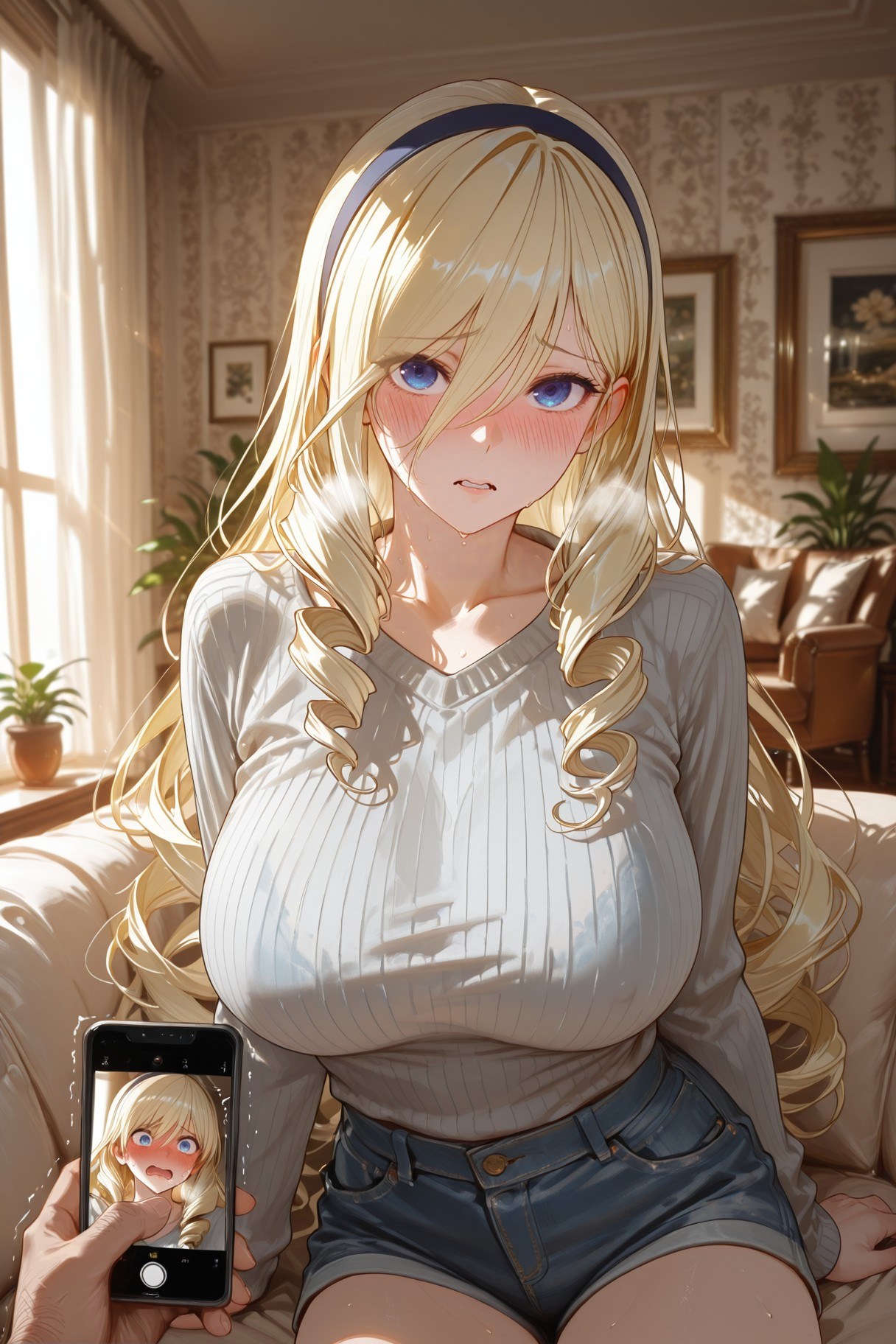 AI Generated Anime Girl - 塞莉亚 Vol.2：蕾丝内衣床拍露穴 400P