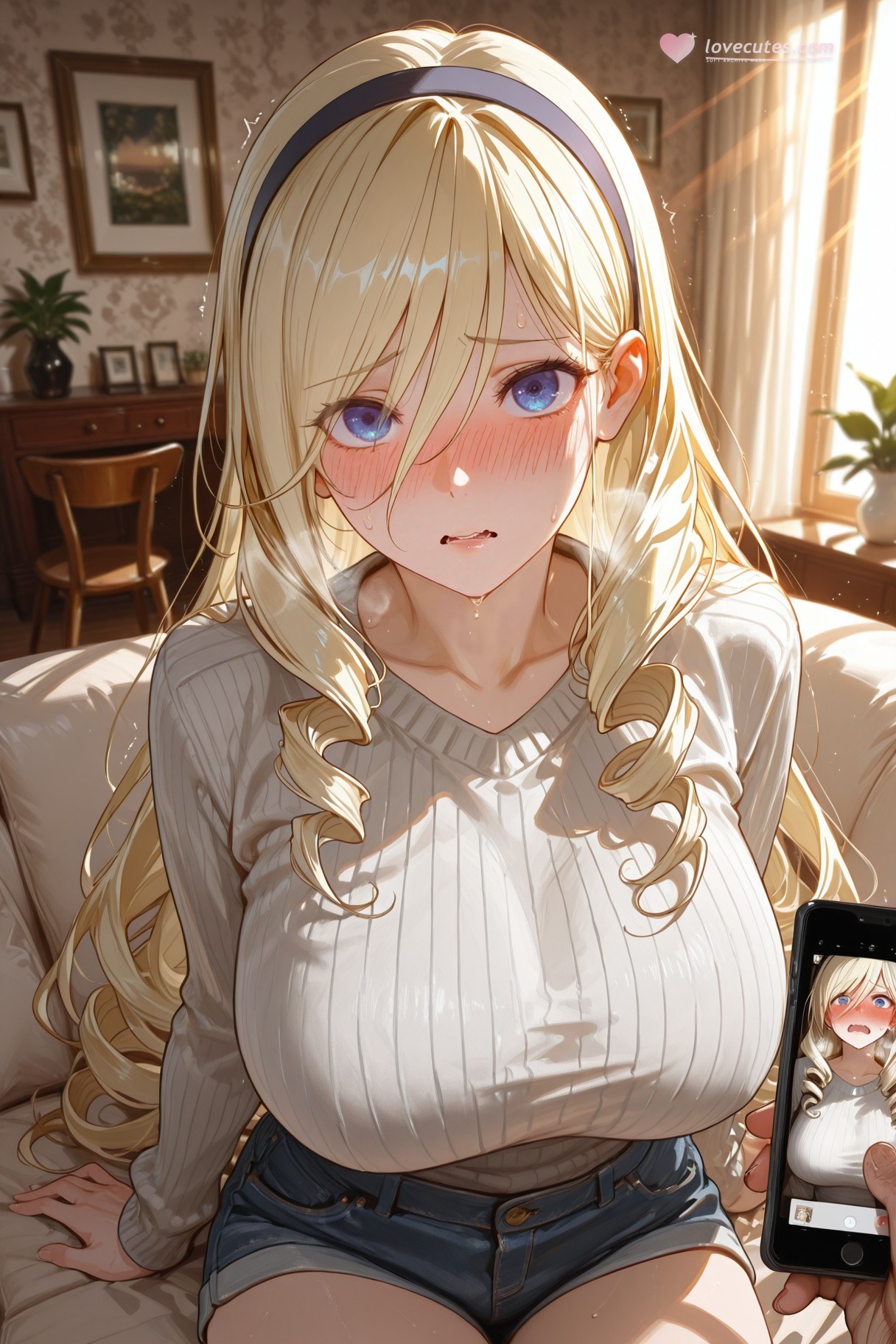 AI Generated Anime Girl - 塞莉亚 Vol.2：蕾丝内衣床拍露穴 400P