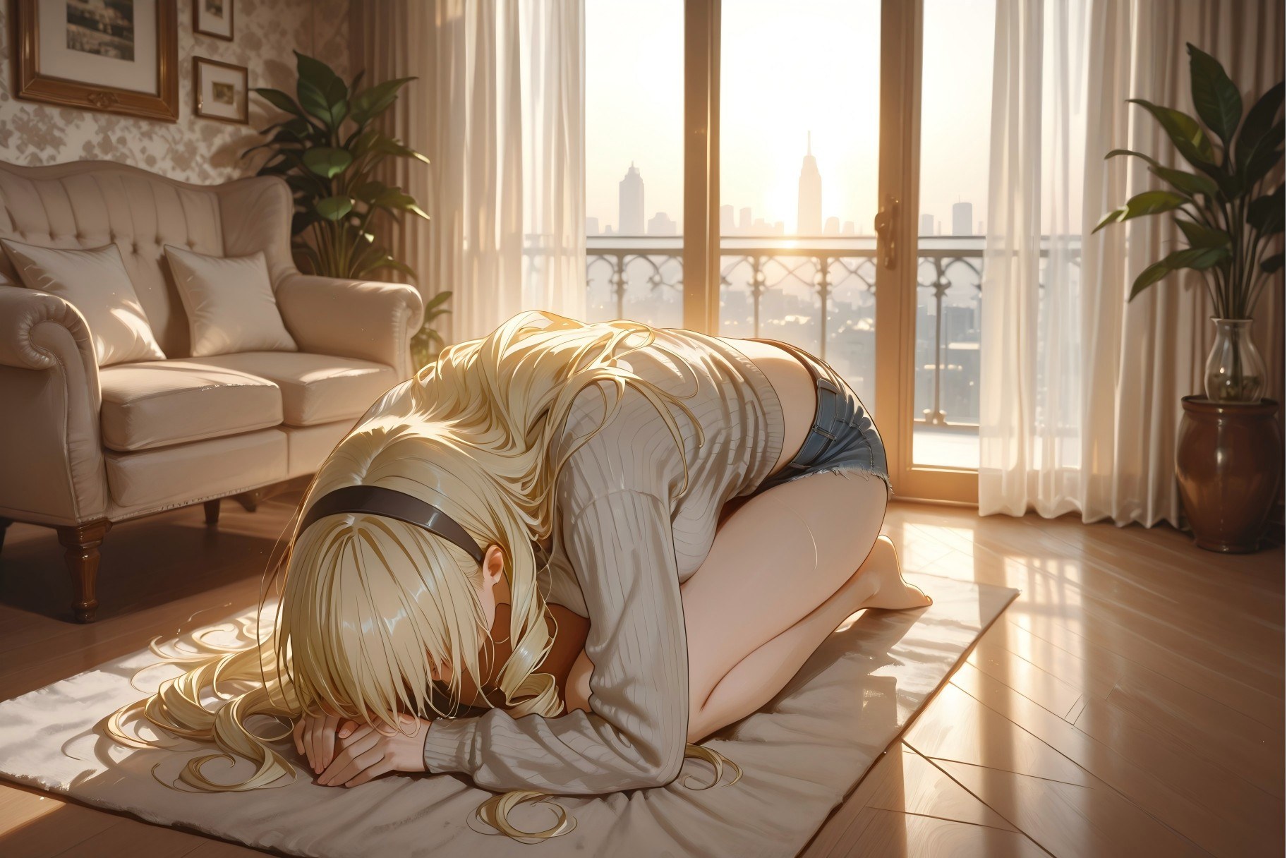AI生成アニメ少女 - セリア Vol.2：レース下着 ベッド撮影 露出 400P