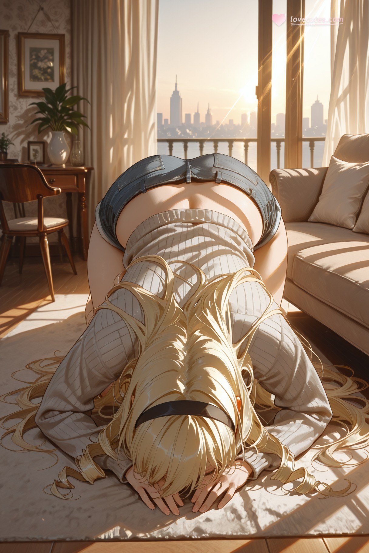 AI生成アニメ少女 - セリア Vol.2：レース下着 ベッド撮影 露出 400P