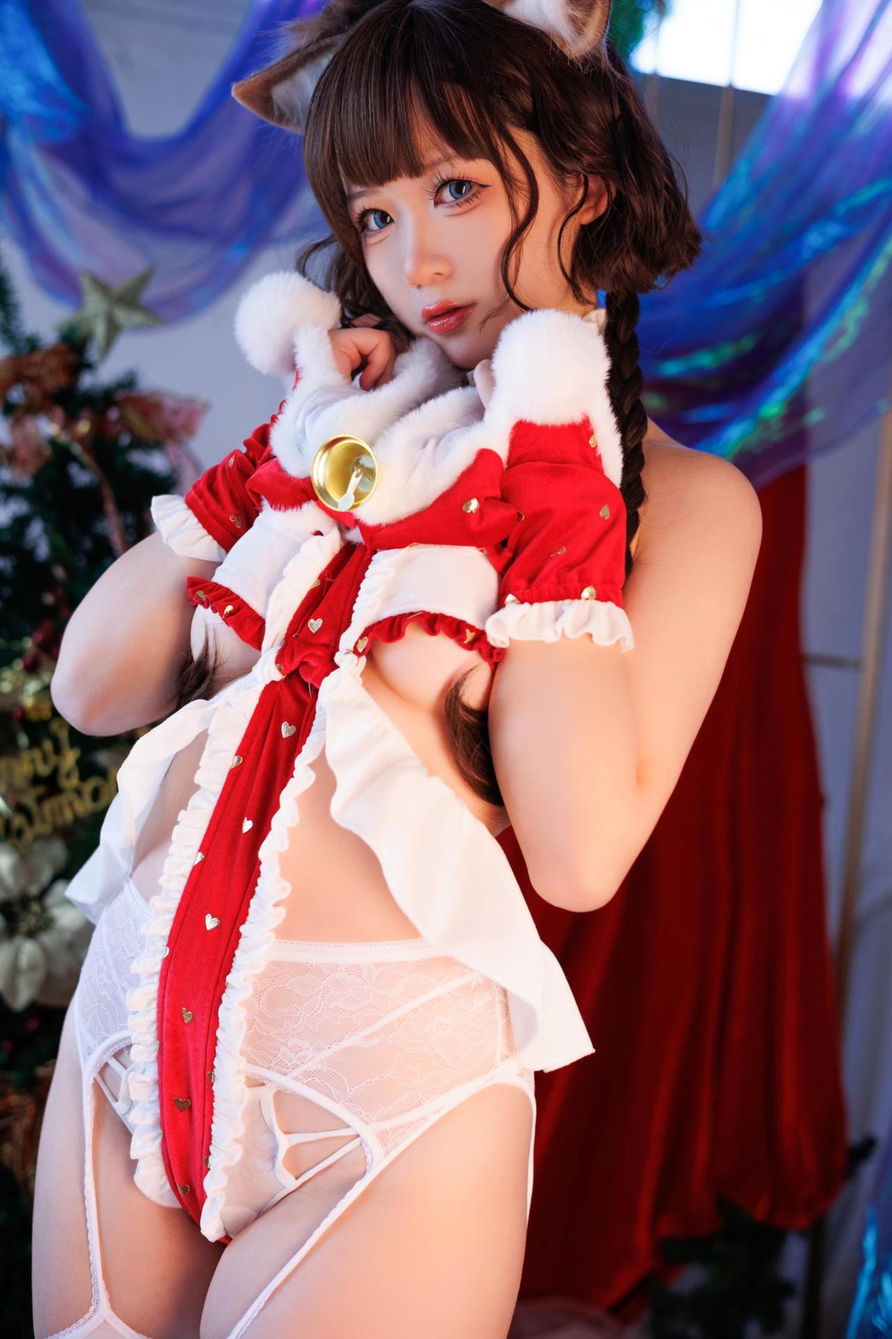 [Photo] Yingluo-chan w - Christmas Reindeer: Reindeer Antler Christmas Outfit Leg Photos 28P