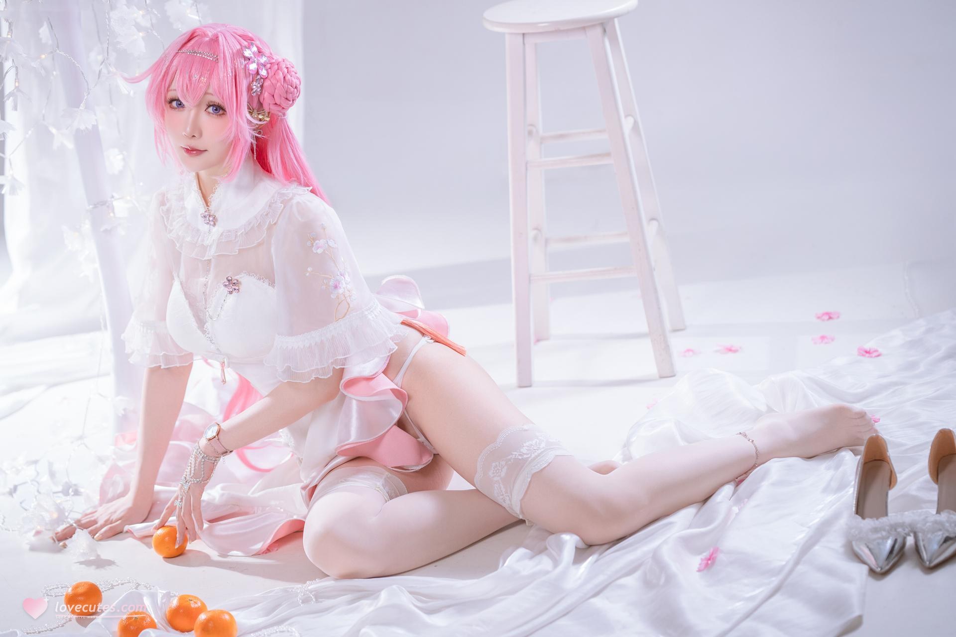 [cosplay] 星之迟迟Hoshilily - 勝利の女神：NIKKE ドロシー：白髪礼装 白ストッキング美脚再現 44P