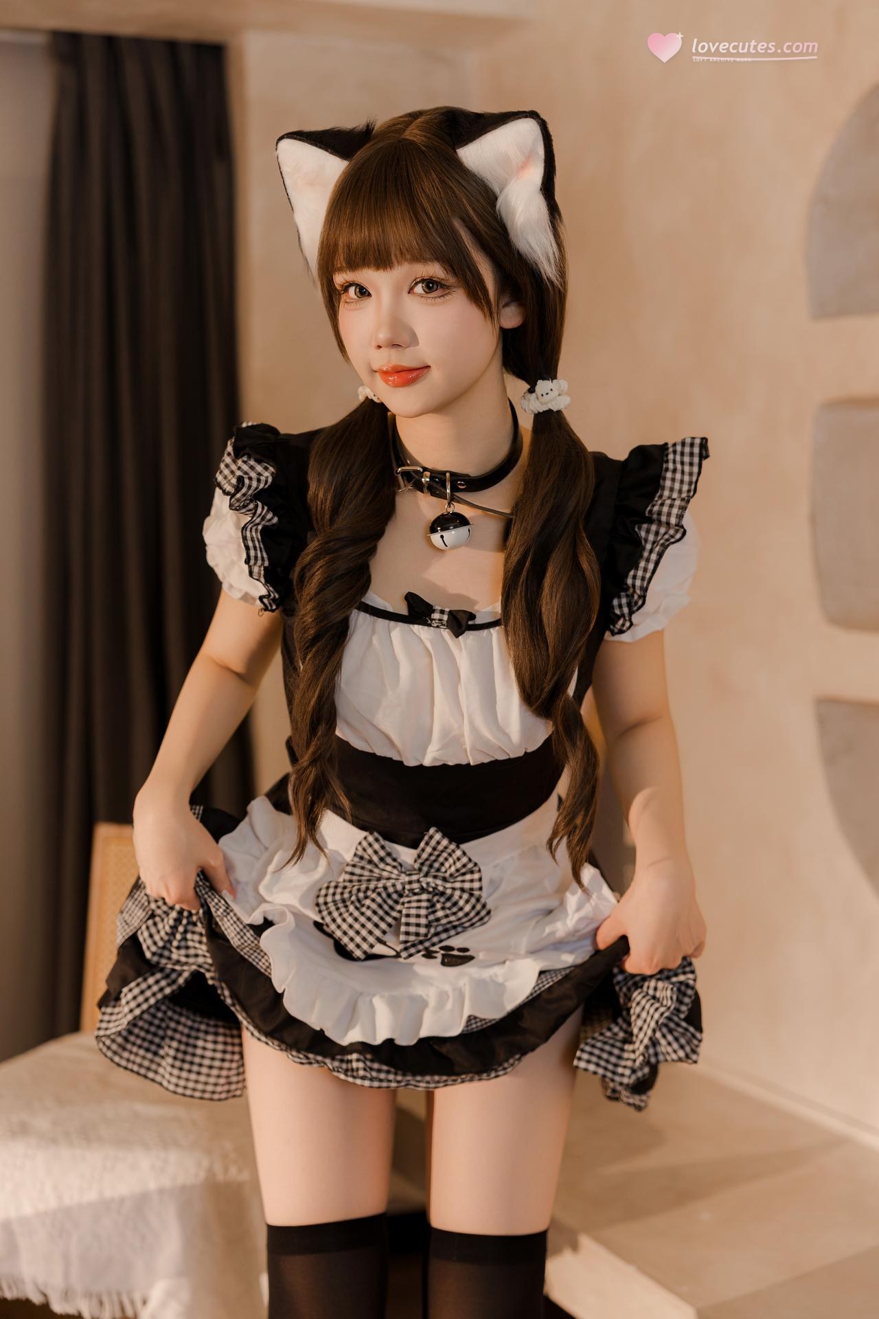 [cosplay] 雪晴Astra - 貓貓妹抖：貓耳女僕黑絲美腿 77P1V