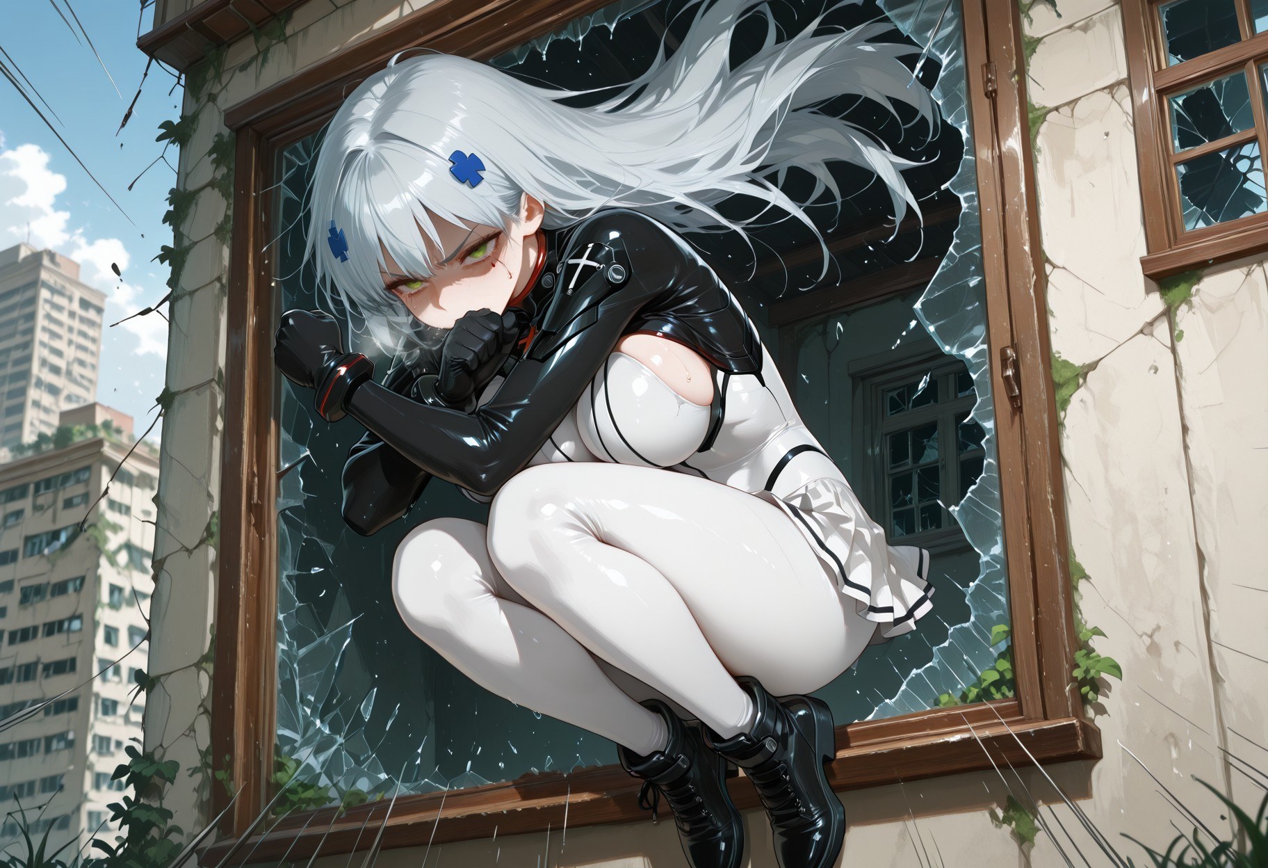 AI生成アニメ少女 - 少女前線 HK416：タイトな衣装・濡れ・露出 291P