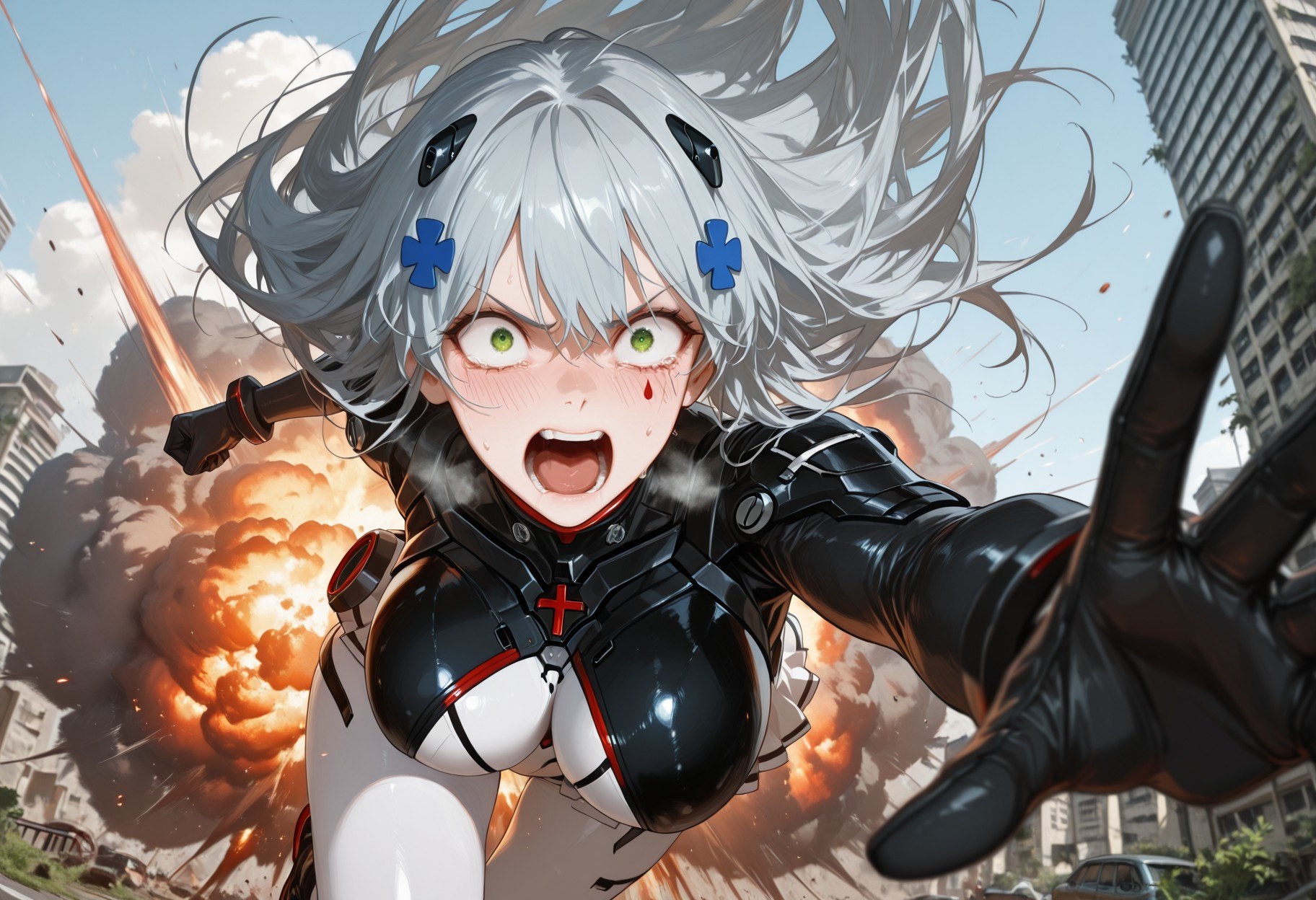 AI生成アニメ少女 - 少女前線 HK416：タイトな衣装・濡れ・露出 291P
