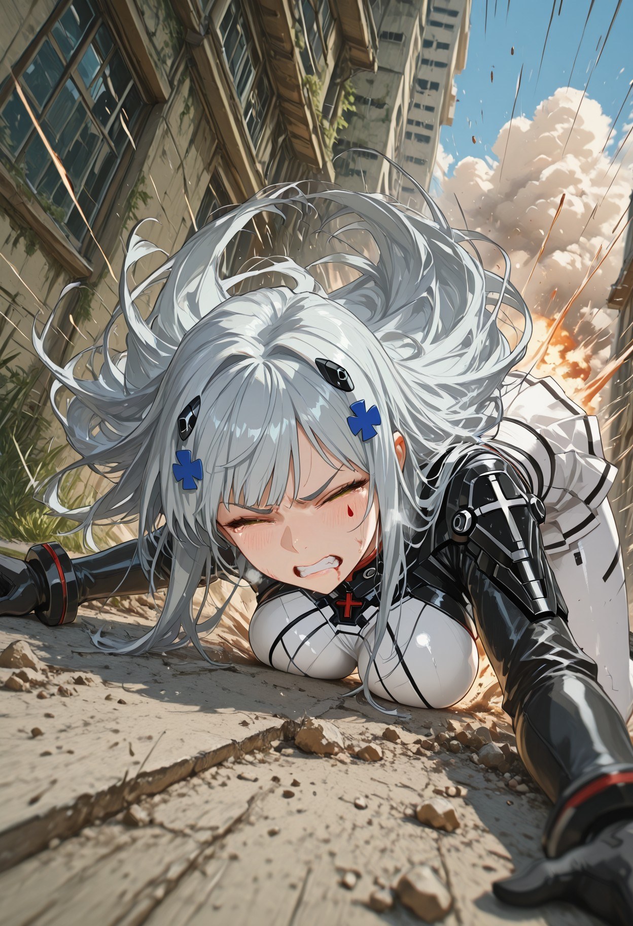 AI生成アニメ少女 - 少女前線 HK416：タイトな衣装・濡れ・露出 291P