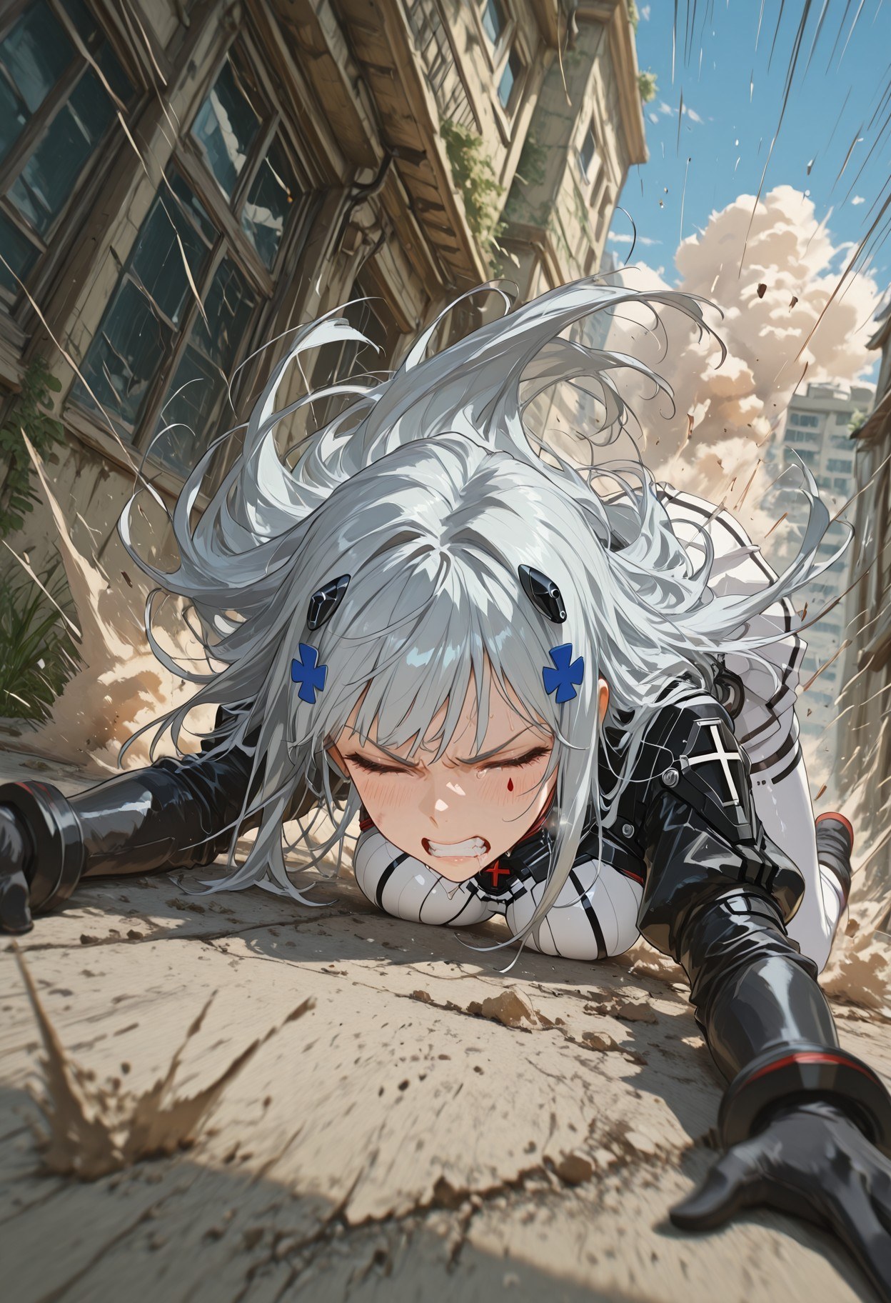 AI生成アニメ少女 - 少女前線 HK416：タイトな衣装・濡れ・露出 291P