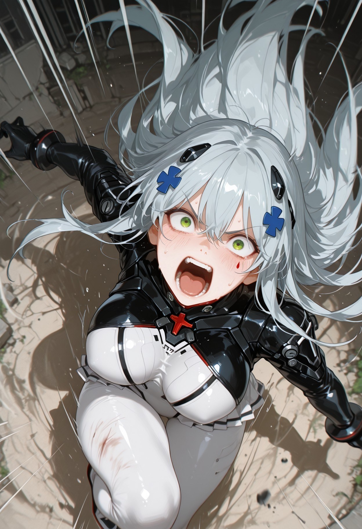 AI Generated Anime Girl - 소녀전선 HK416：타이트한 의상 젖은 상태 노출 291P