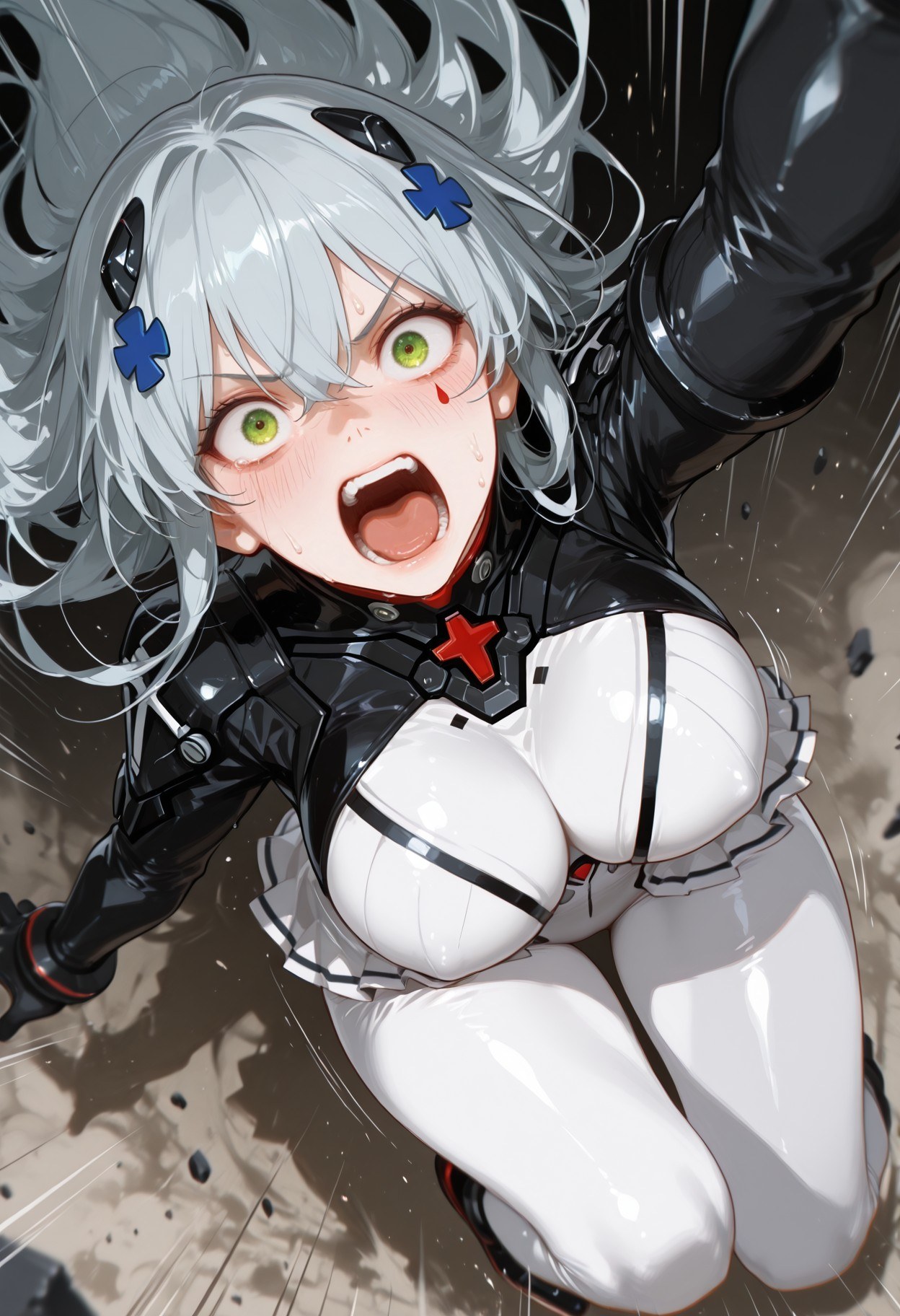 AI Generated Anime Girl - 소녀전선 HK416：타이트한 의상 젖은 상태 노출 291P