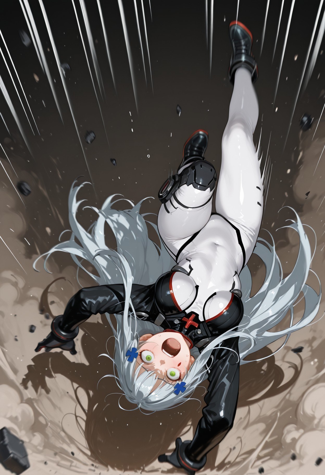 AI Generated Anime Girl - 소녀전선 HK416：타이트한 의상 젖은 상태 노출 291P