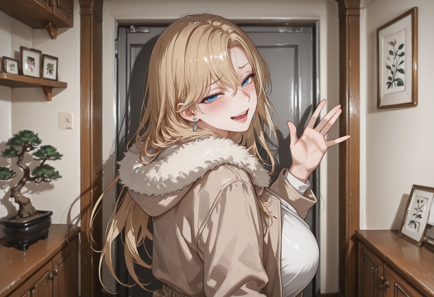 AI Generated Anime Girl - 少女骑士物语 仓敷丽华：黑丝蕾丝内衣白虎 450P