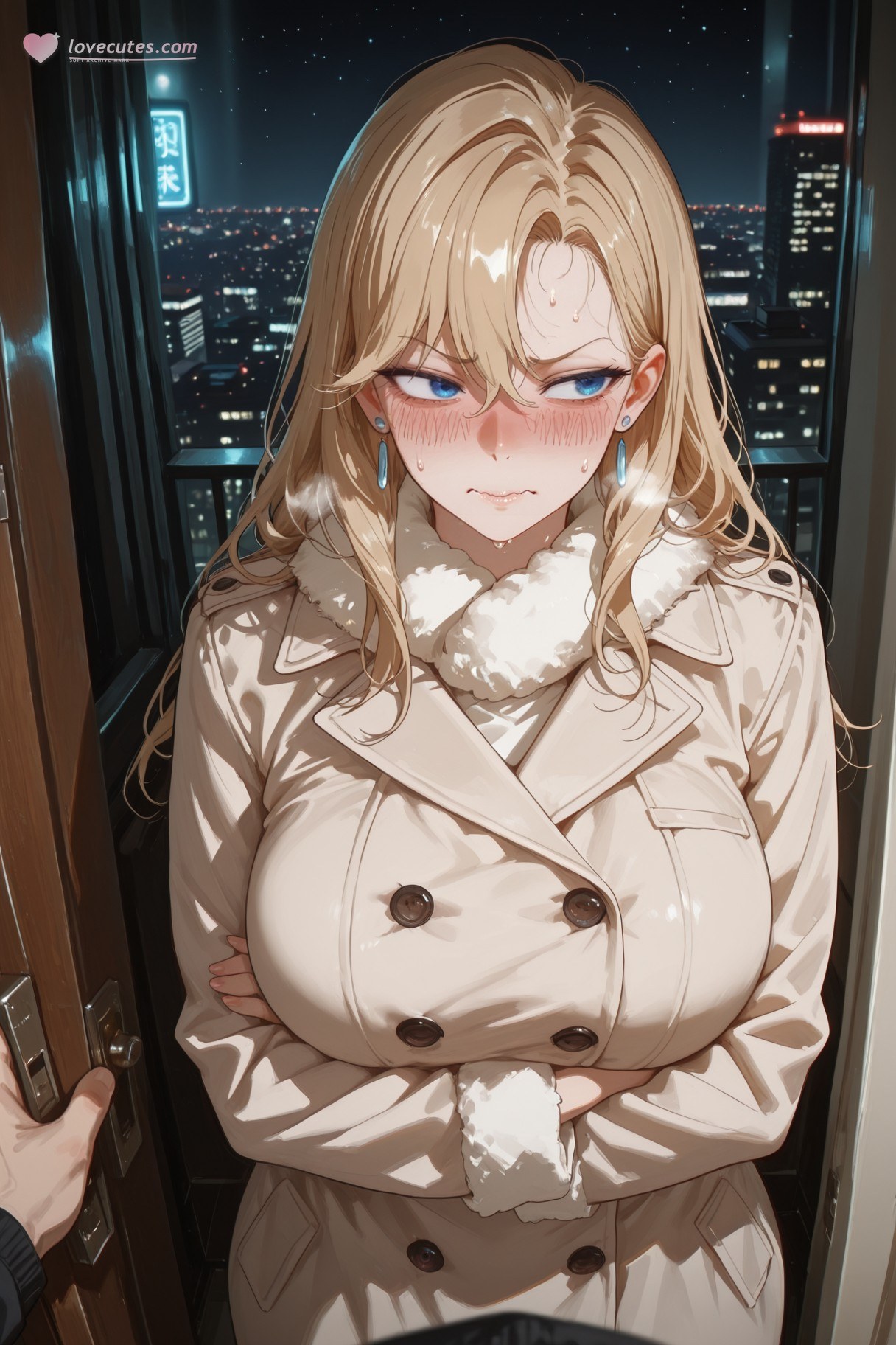 AI Generated Anime Girl - 少女骑士物语 仓敷丽华：黑丝蕾丝内衣白虎 450P