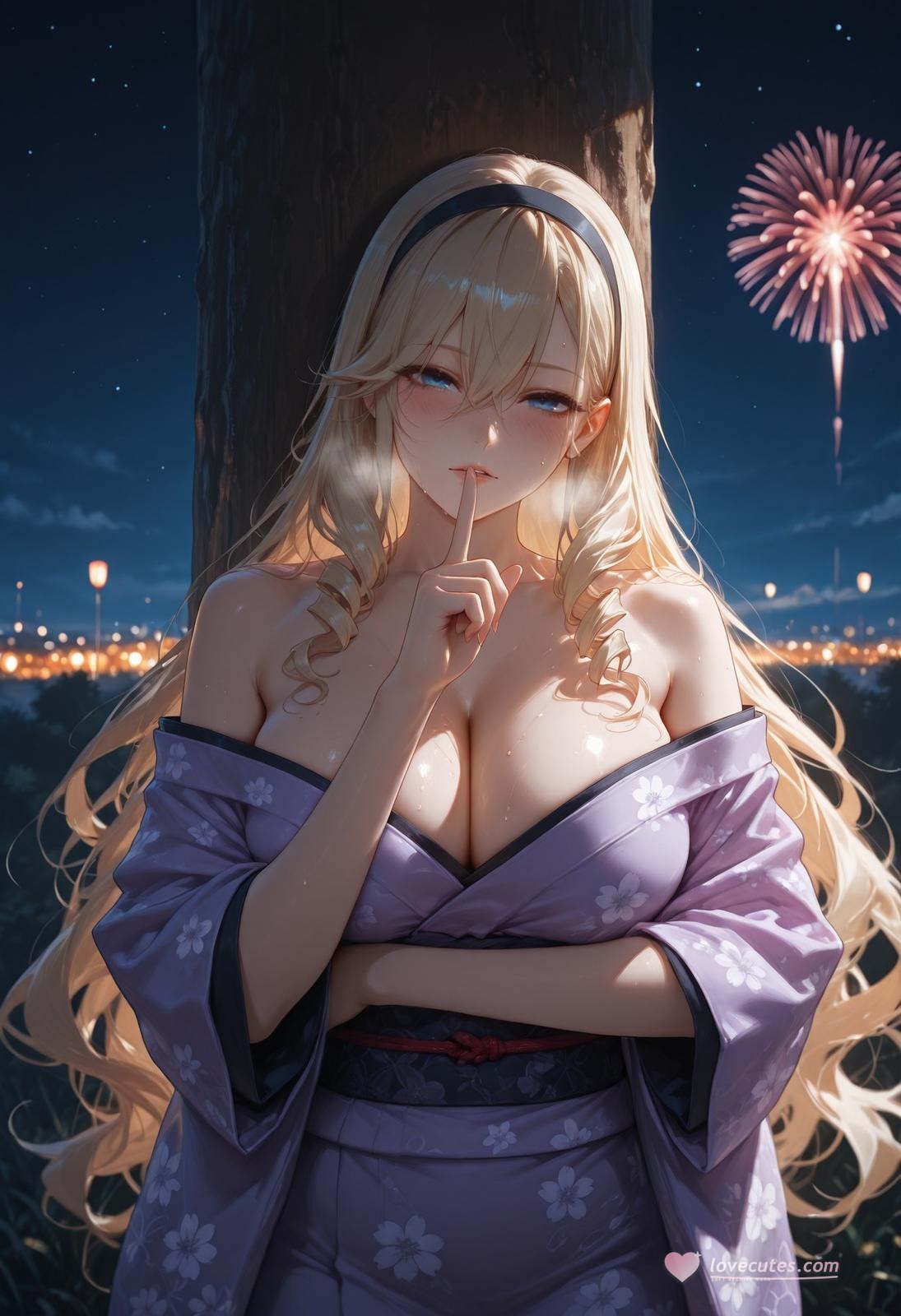 AI Generated Anime Girl - 少女骑士物语 塞莉亚·库缇米尼：黑絲蕾絲內衣NTR 336P
