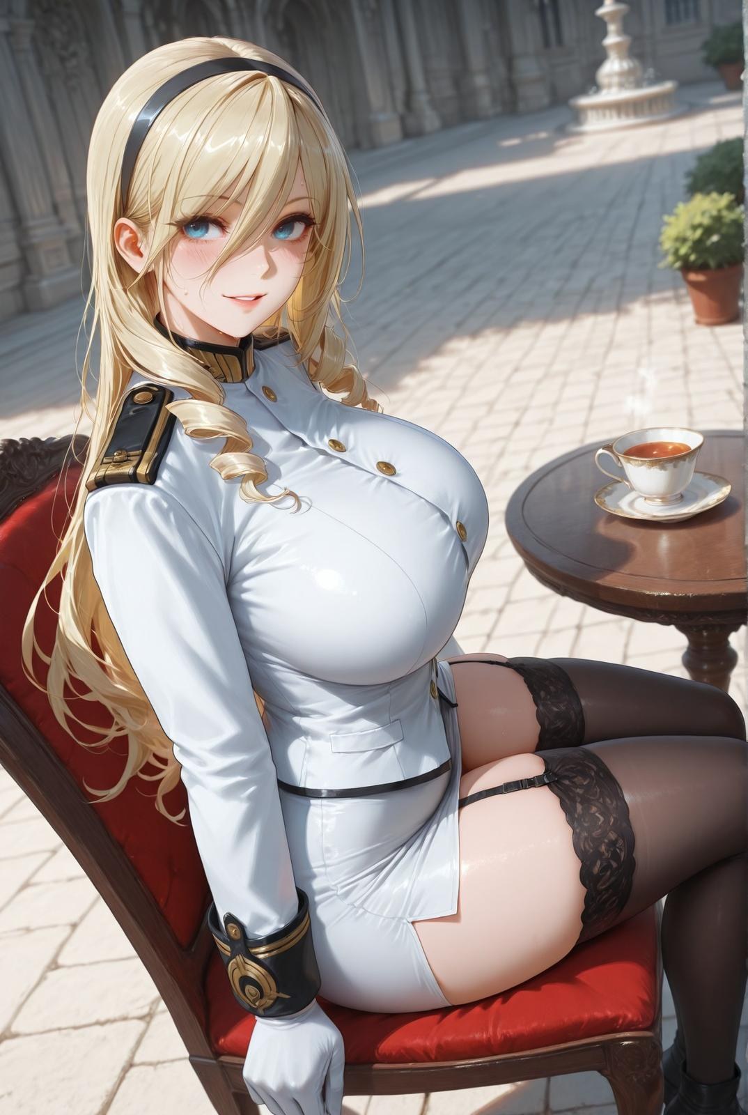 AI Generated Anime Girl - 少女骑士物语 塞莉亚·库缇米尼：黑丝蕾丝内衣NTR 336P