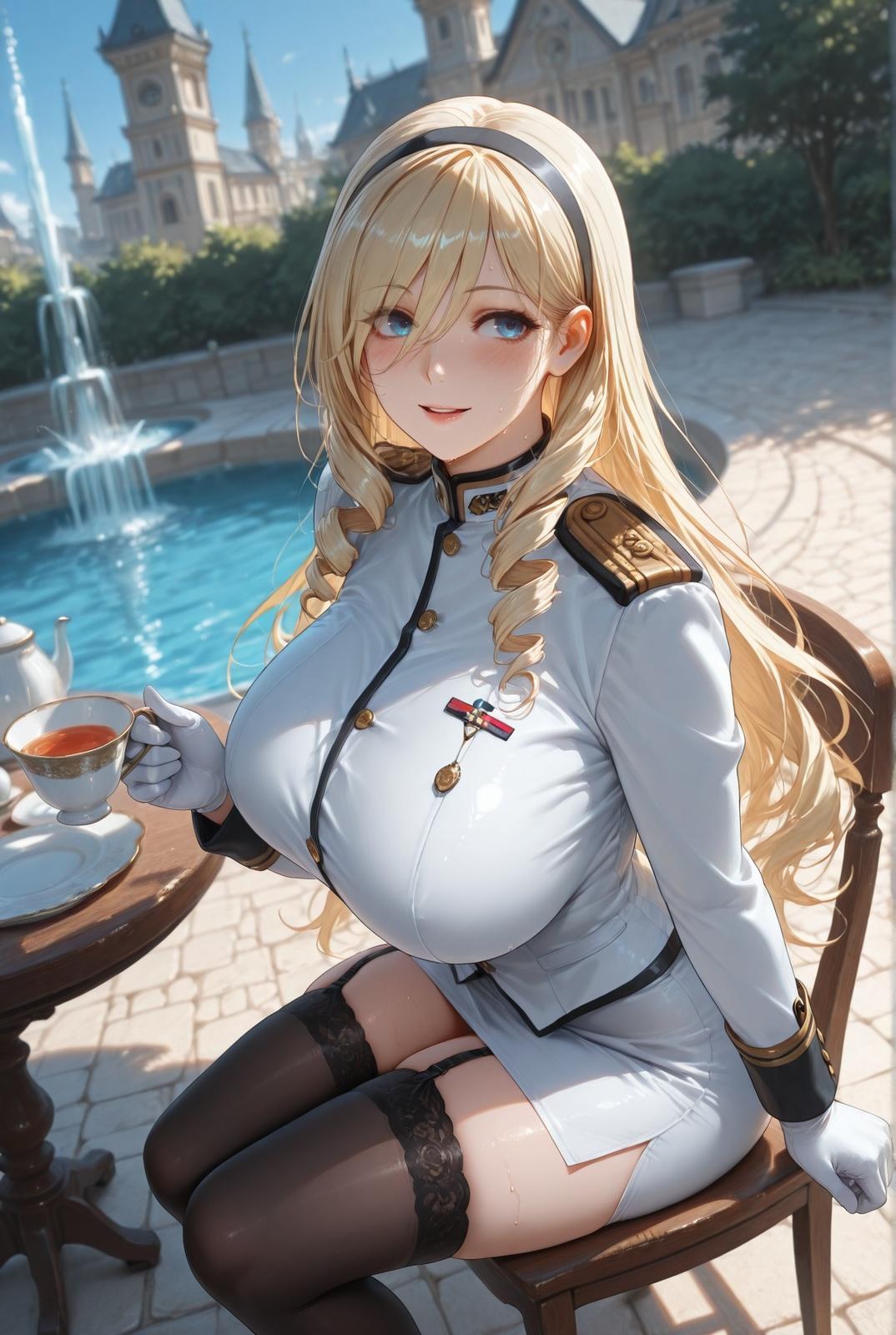 AI Generated Anime Girl - 少女骑士物语 塞莉亚·库缇米尼：黑絲蕾絲內衣NTR 336P