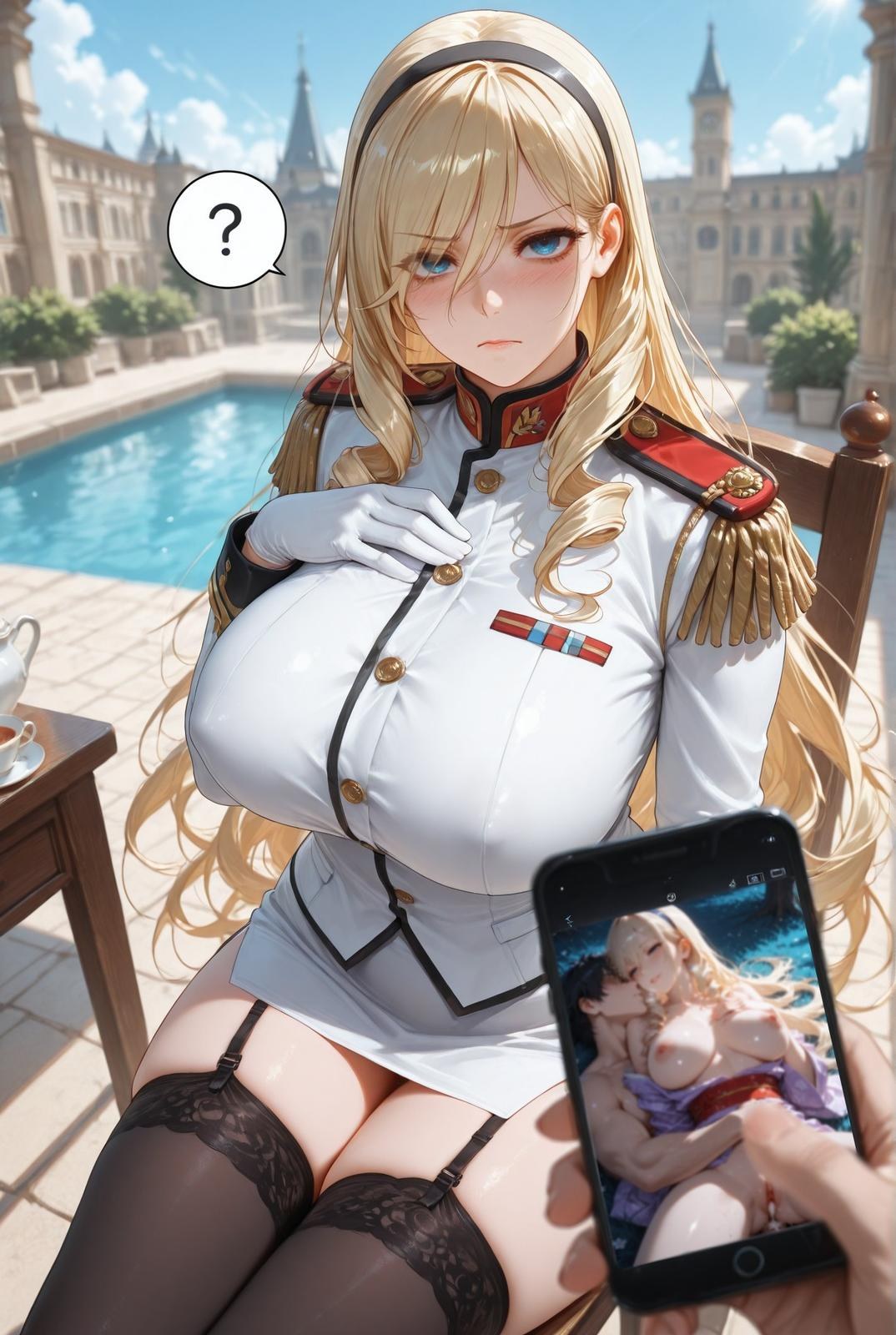 AI Generated Anime Girl - 少女骑士物语 塞莉亚·库缇米尼：黑絲蕾絲內衣NTR 336P
