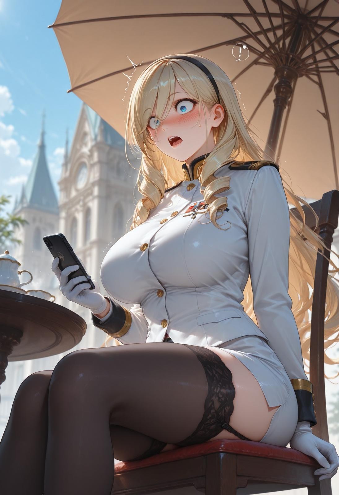 AI Generated Anime Girl - 少女骑士物语 塞莉亚·库缇米尼：黑絲蕾絲內衣NTR 336P