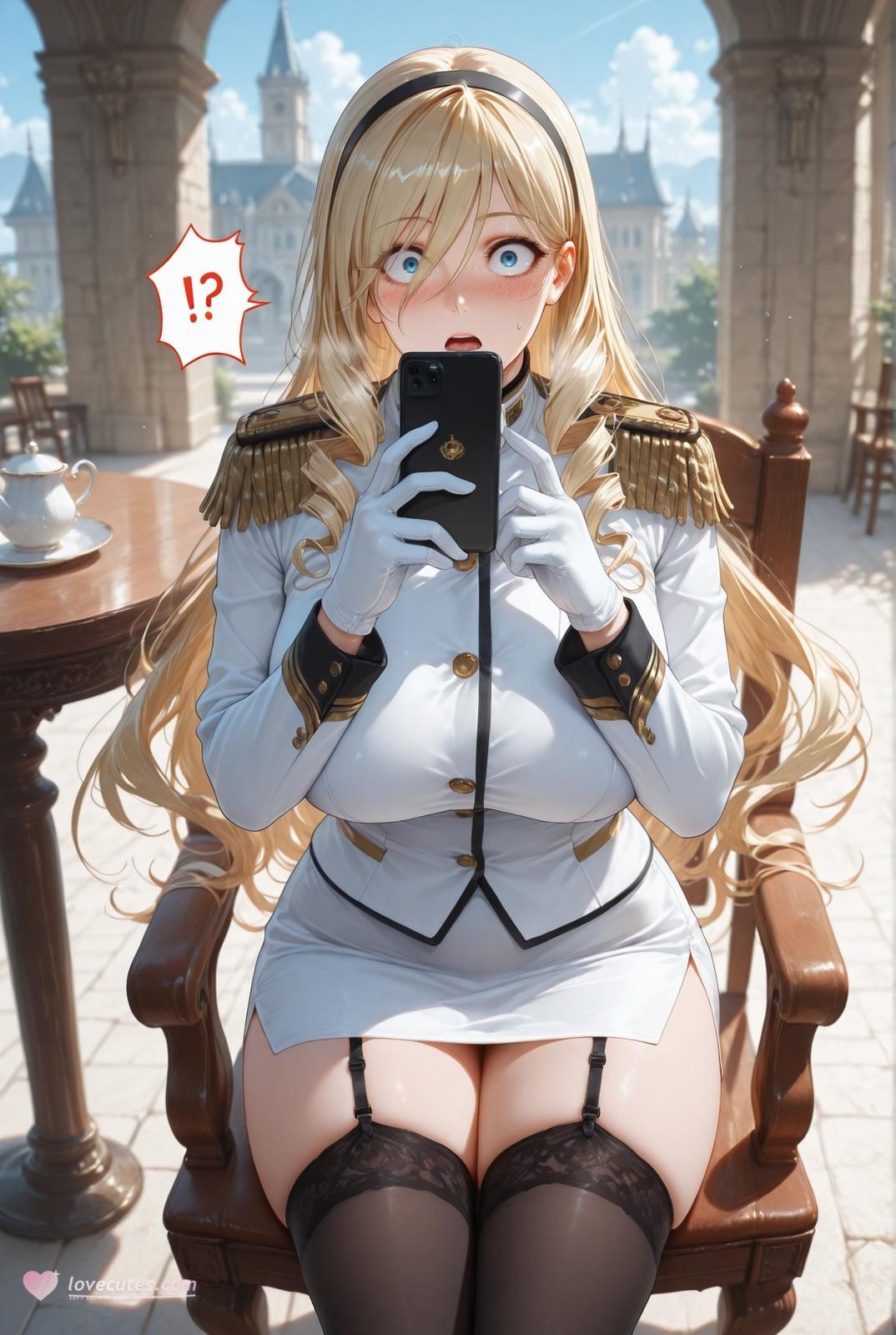 AI Generated Anime Girl - 少女骑士物语 塞莉亚·库缇米尼：黑絲蕾絲內衣NTR 336P