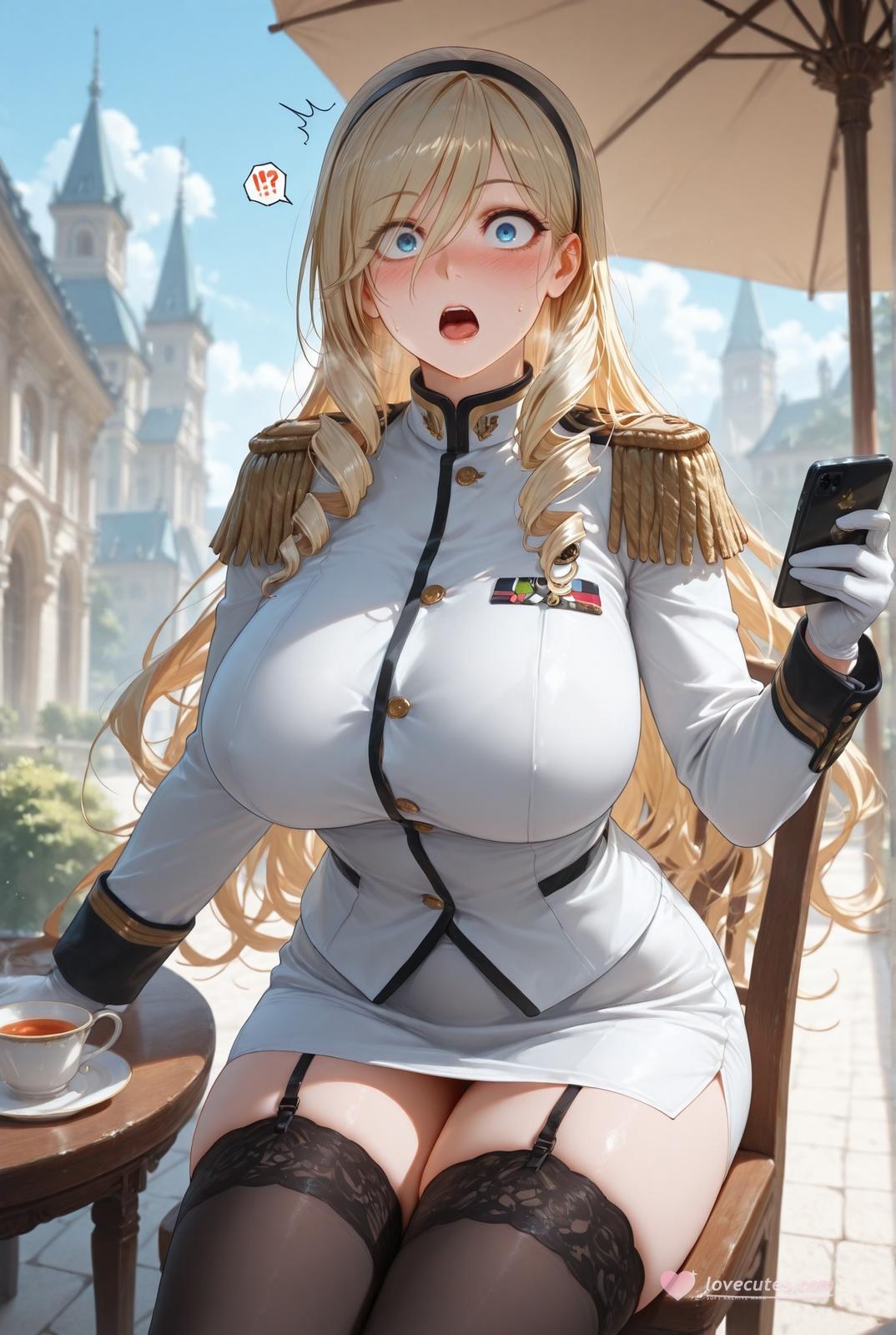 AI Generated Anime Girl - 少女骑士物语 塞莉亚·库缇米尼：黑絲蕾絲內衣NTR 336P