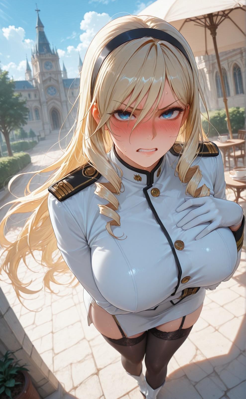 AI Generated Anime Girl - 少女骑士物语 塞莉亚·库缇米尼：黑絲蕾絲內衣NTR 336P