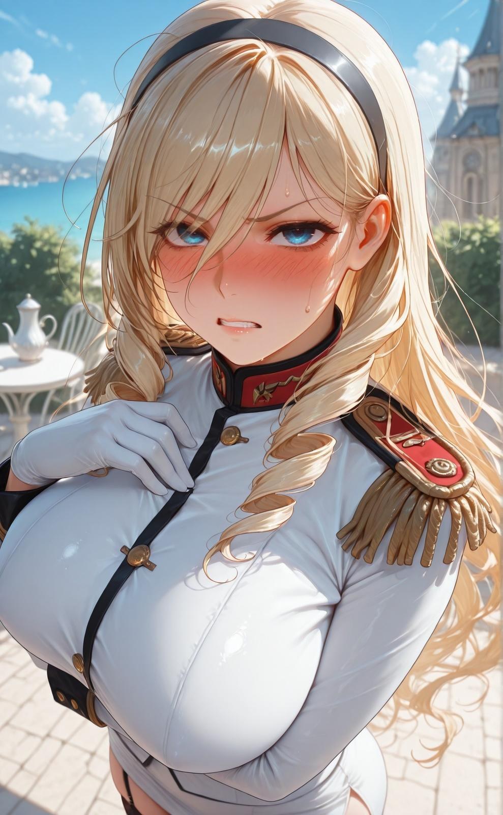 AI Generated Anime Girl - 少女骑士物语 塞莉亚·库缇米尼：黑絲蕾絲內衣NTR 336P