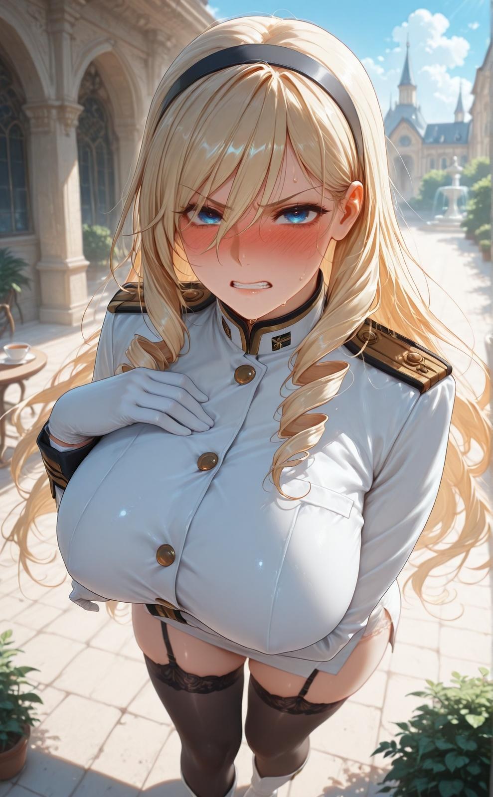 AI Generated Anime Girl - 少女骑士物语 塞莉亚·库缇米尼：黑絲蕾絲內衣NTR 336P