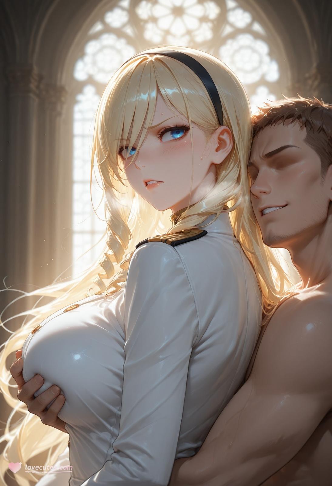 AI Generated Anime Girl - 少女骑士物语 塞莉亚·库缇米尼：黑絲蕾絲內衣NTR 336P