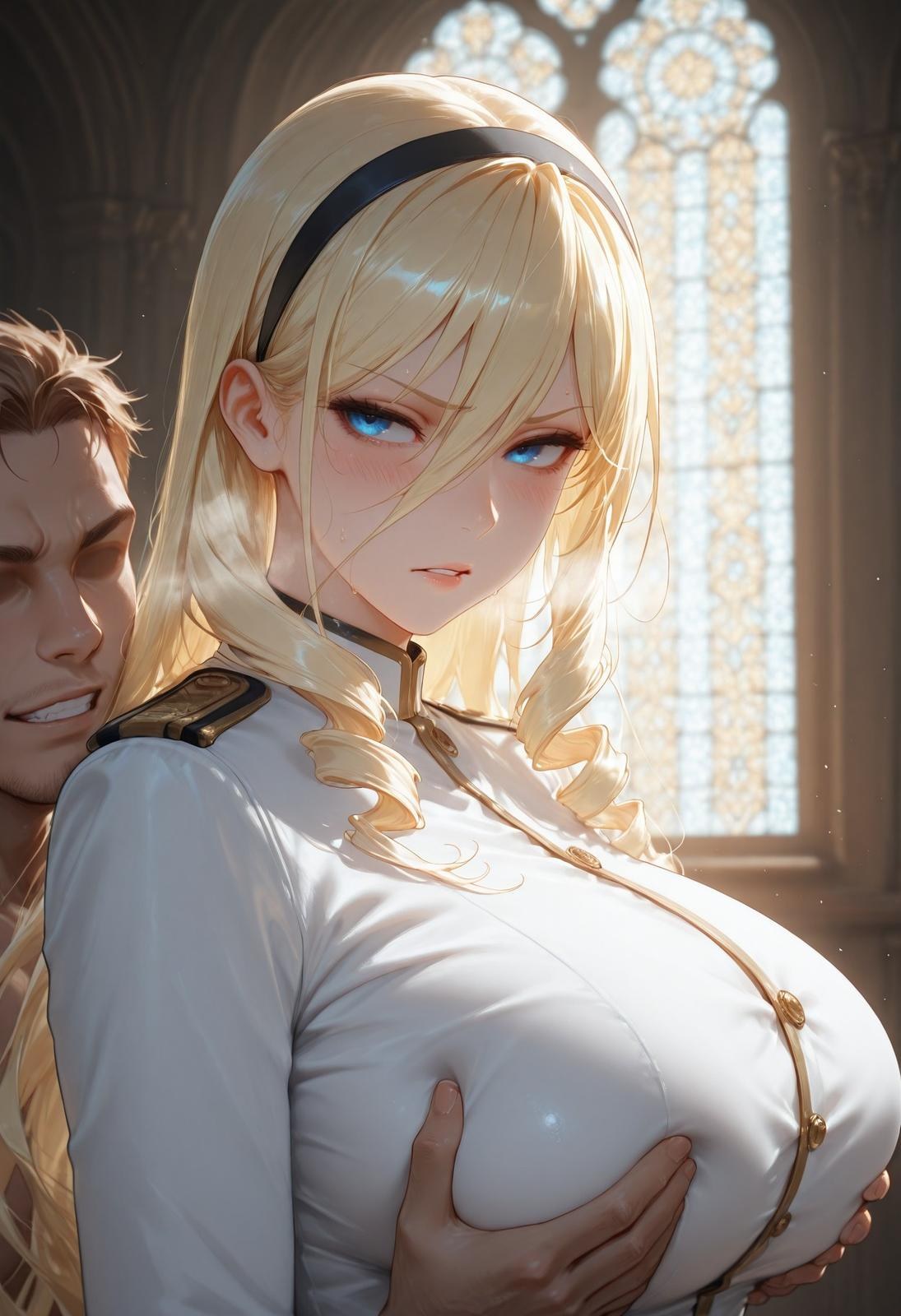 AI Generated Anime Girl - 少女骑士物语 塞莉亚·库缇米尼：黑絲蕾絲內衣NTR 336P