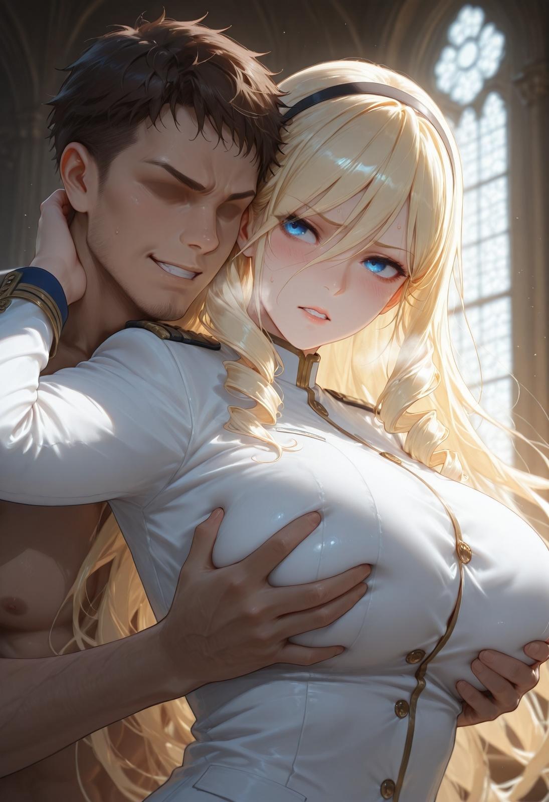 AI Generated Anime Girl - 少女骑士物语 塞莉亚·库缇米尼：黑絲蕾絲內衣NTR 336P