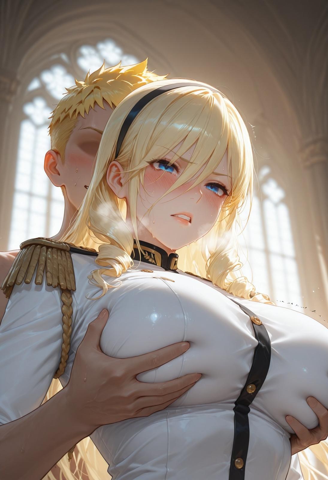 AI Generated Anime Girl - 少女骑士物语 塞莉亚·库缇米尼：黑絲蕾絲內衣NTR 336P