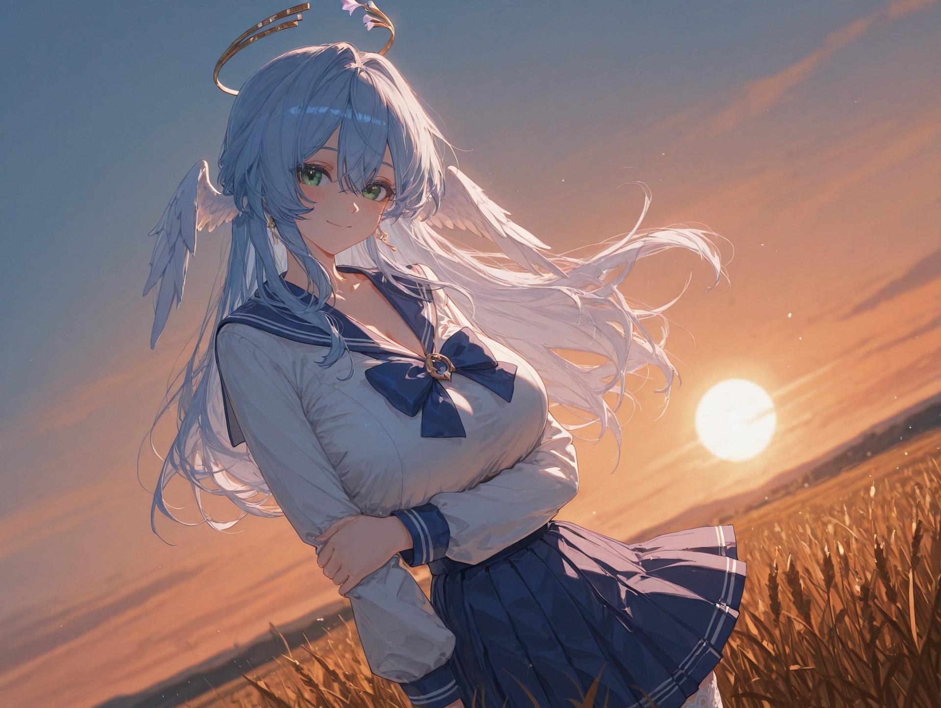 AI Generated Anime Girl - 崩坏：星穹铁道 知更鸟：ชุดนักเรียนเปียกโชว์ช่องคลอด 186P