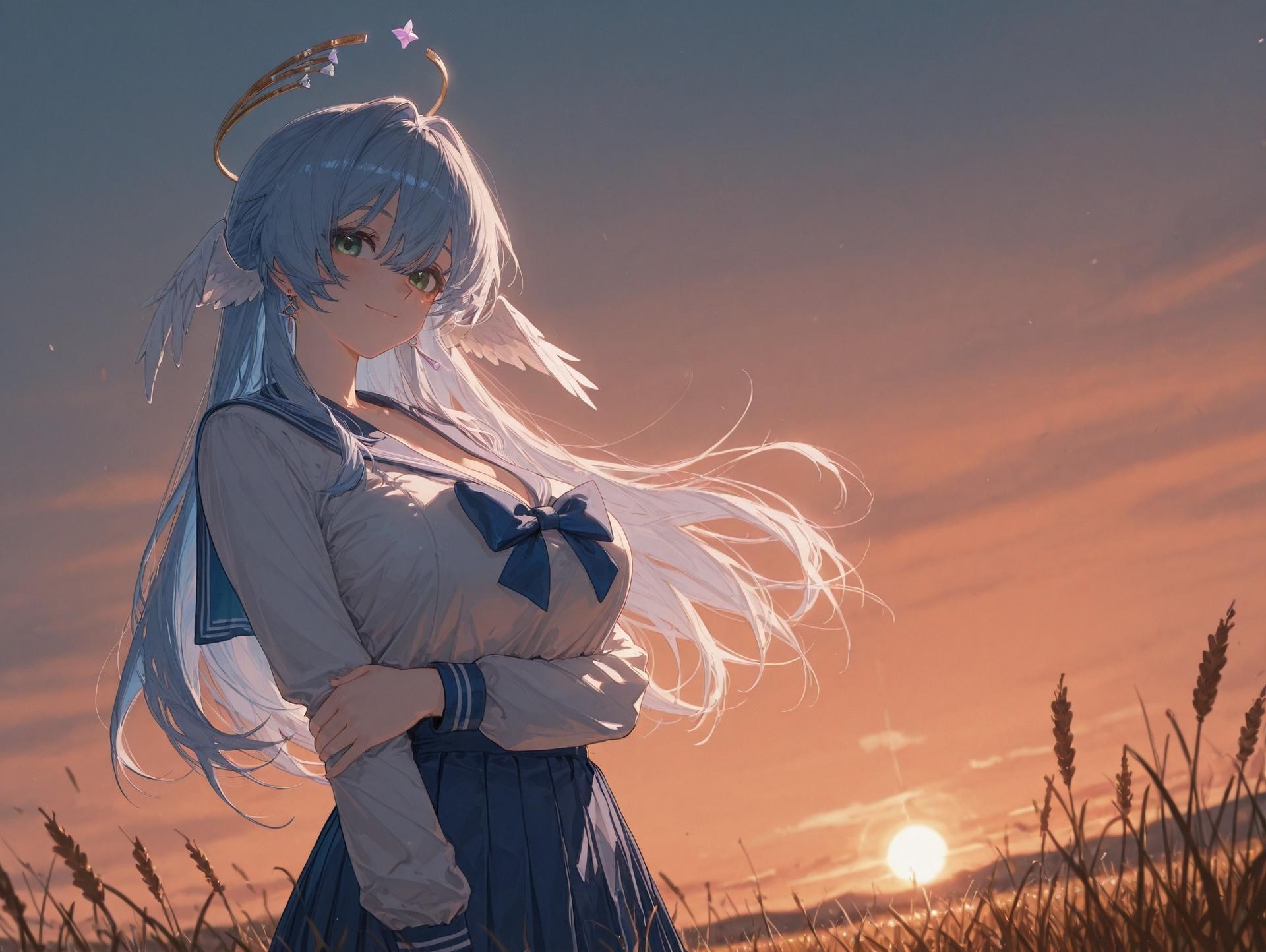 AI Generated Anime Girl - 崩坏：星穹铁道 知更鸟：ชุดนักเรียนเปียกโชว์ช่องคลอด 186P