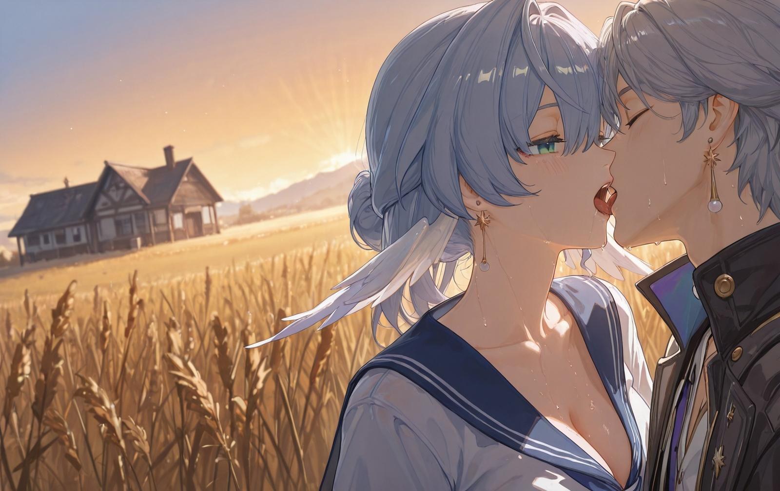 AI 生成動漫女孩 - 崩壞：星穹鐵道 知更鳥：學生裝濕身露穴 186P