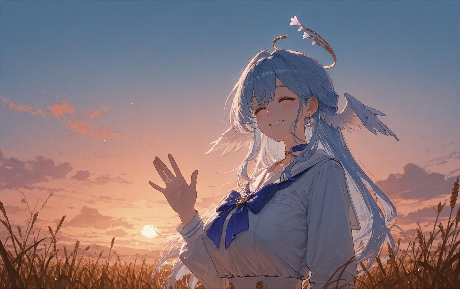 AI 生成動漫女孩 - 崩壞：星穹鐵道 知更鳥：學生裝濕身露穴 186P