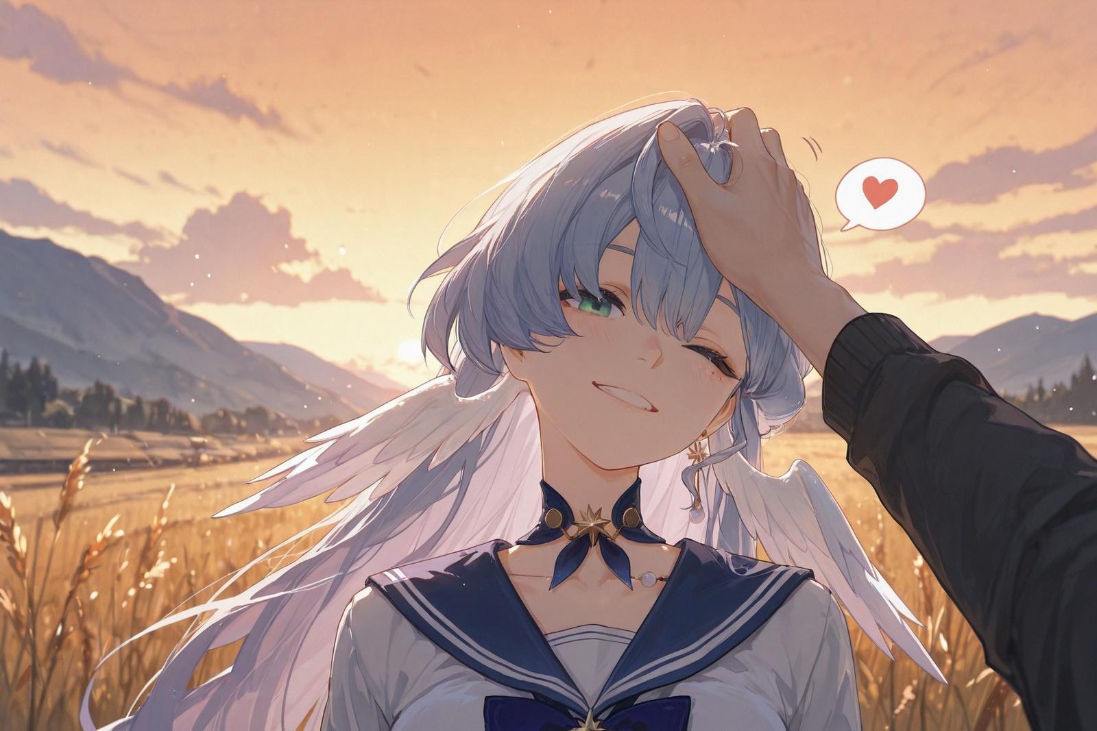 AI Generated Anime Girl - 崩坏：星穹铁道 知更鸟：学生装湿身露穴 186P