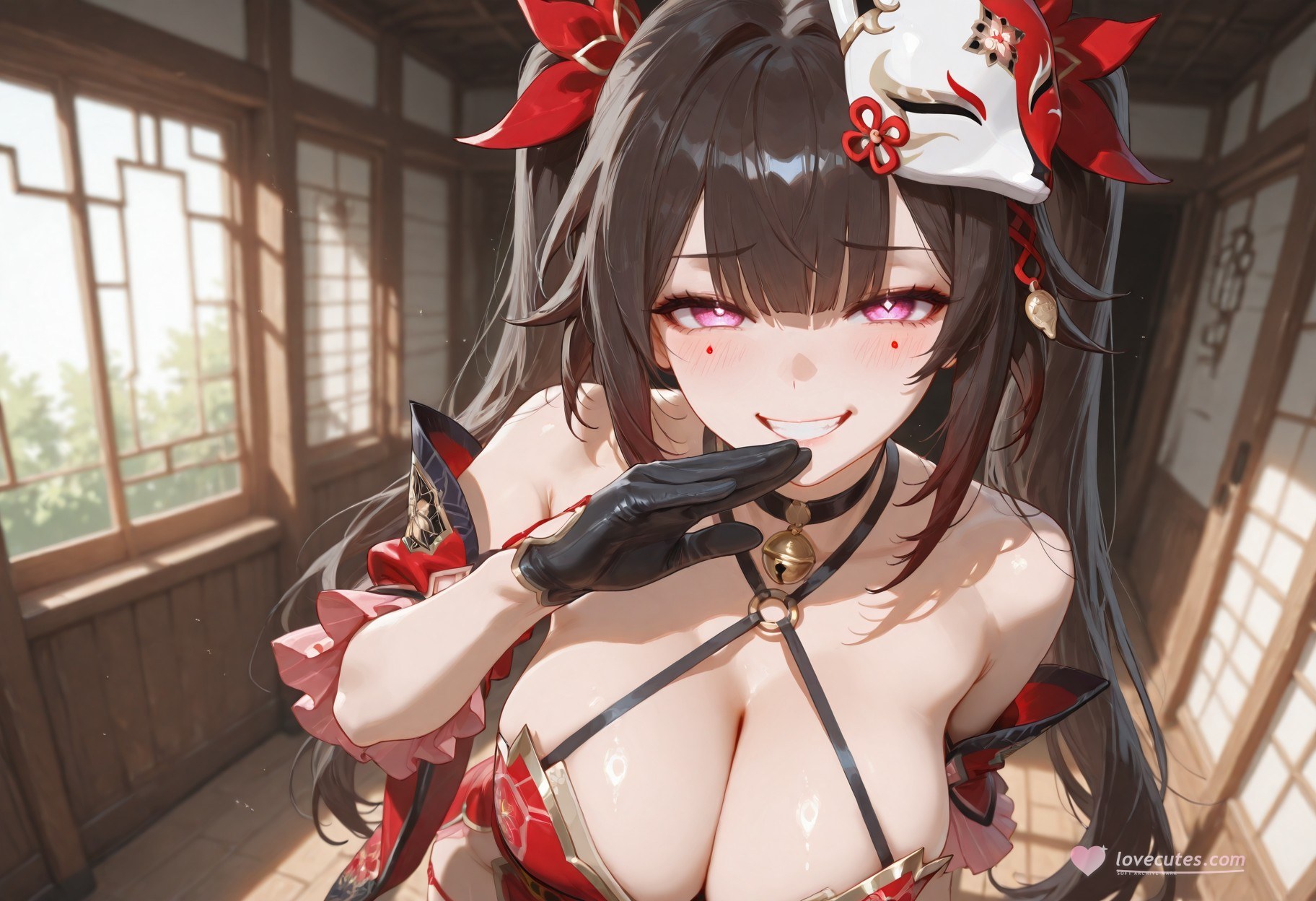 AI Generated Anime Girl - 崩坏：星穹铁道 花火：床拍湿身露穴 318P