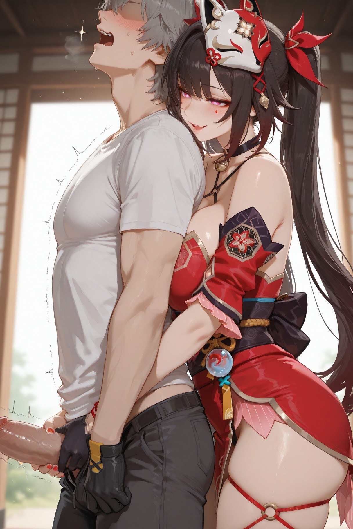 AI Generated Anime Girl - 崩坏：星穹铁道 花火：床拍湿身露穴 318P