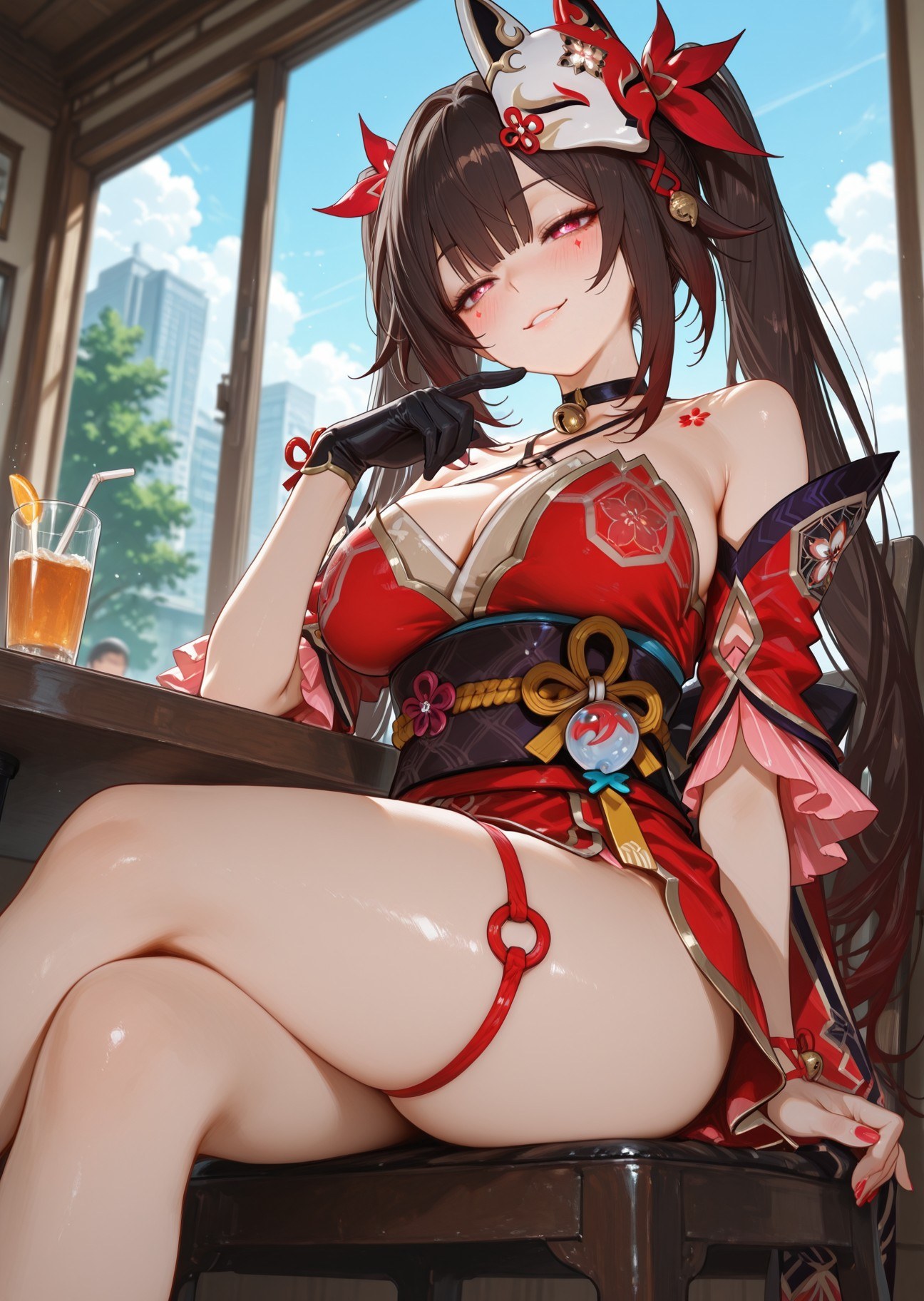 AI Generated Anime Girl - 崩坏：星穹铁道 花火：床拍湿身露穴 318P