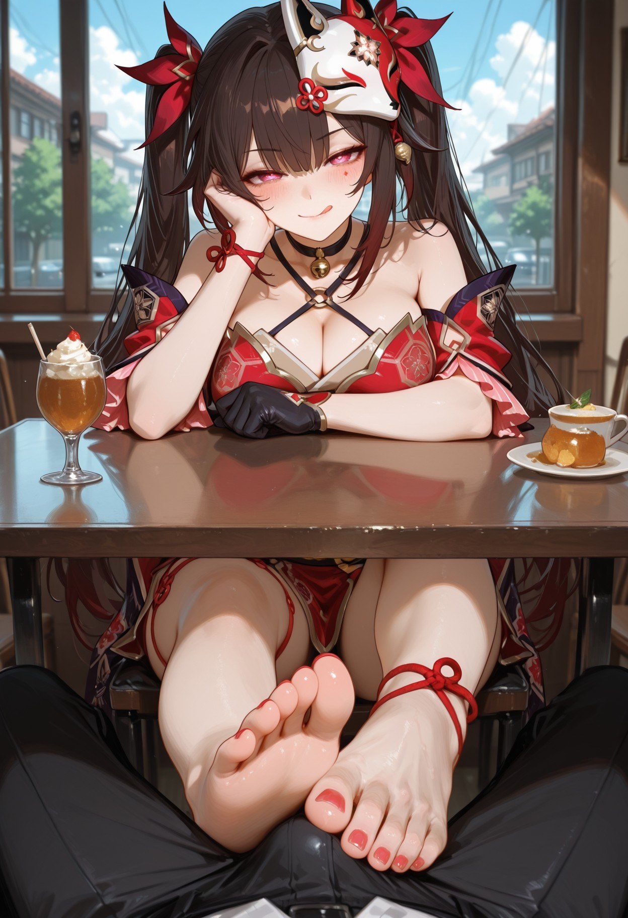AI Generated Anime Girl - 崩坏：星穹铁道 花火：床拍湿身露穴 318P