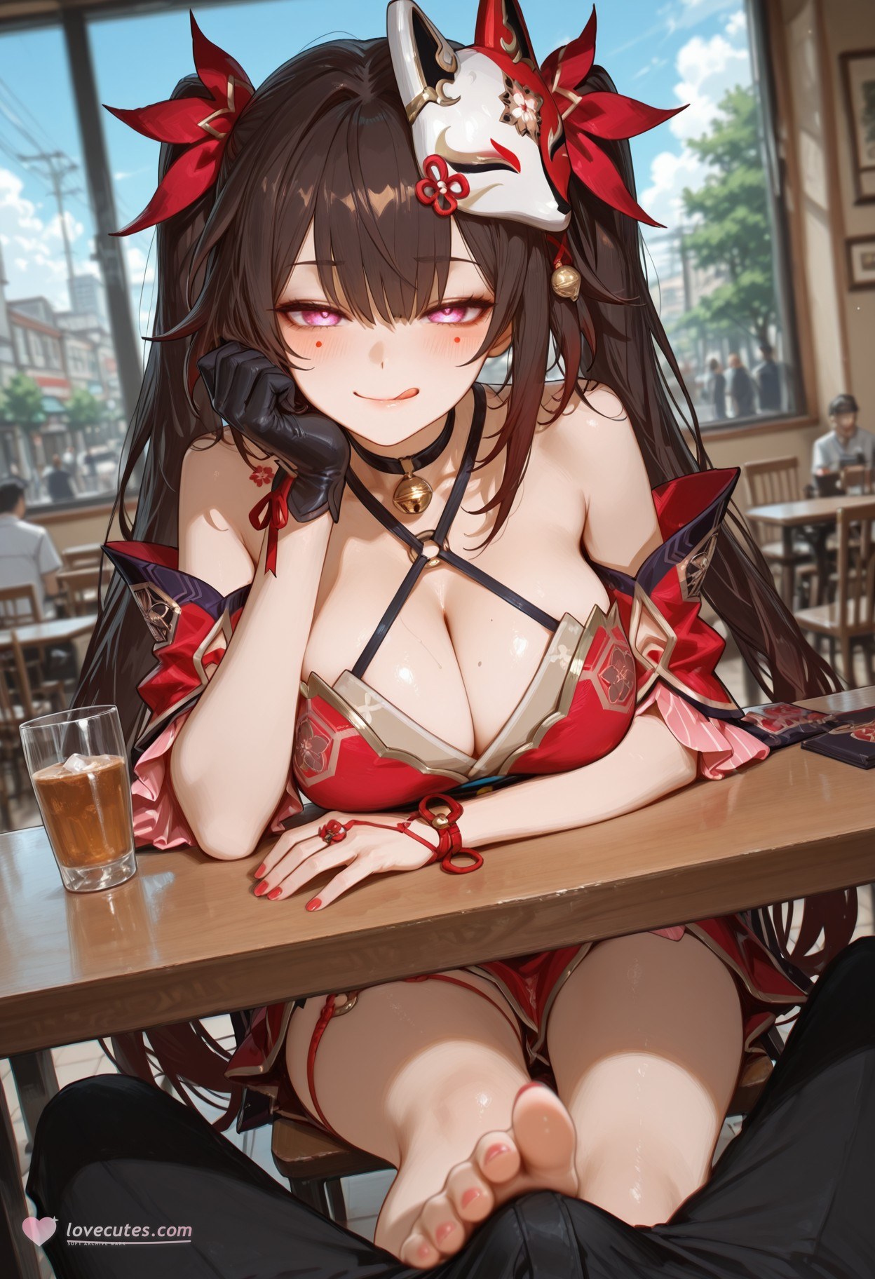 AI Generated Anime Girl - 崩坏：星穹铁道 花火：床拍湿身露穴 318P