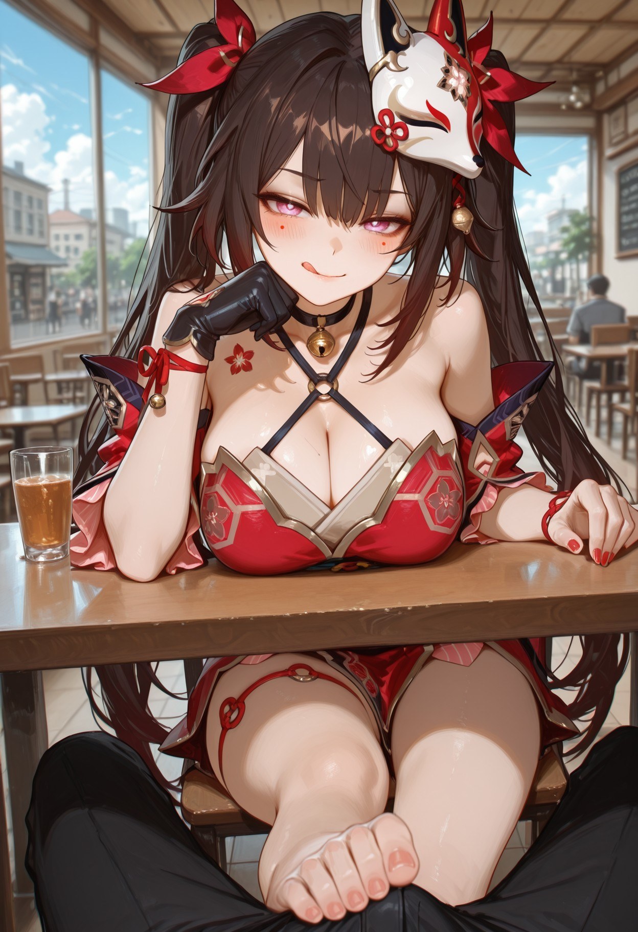 AI Generated Anime Girl - 崩坏：星穹铁道 花火：床拍湿身露穴 318P