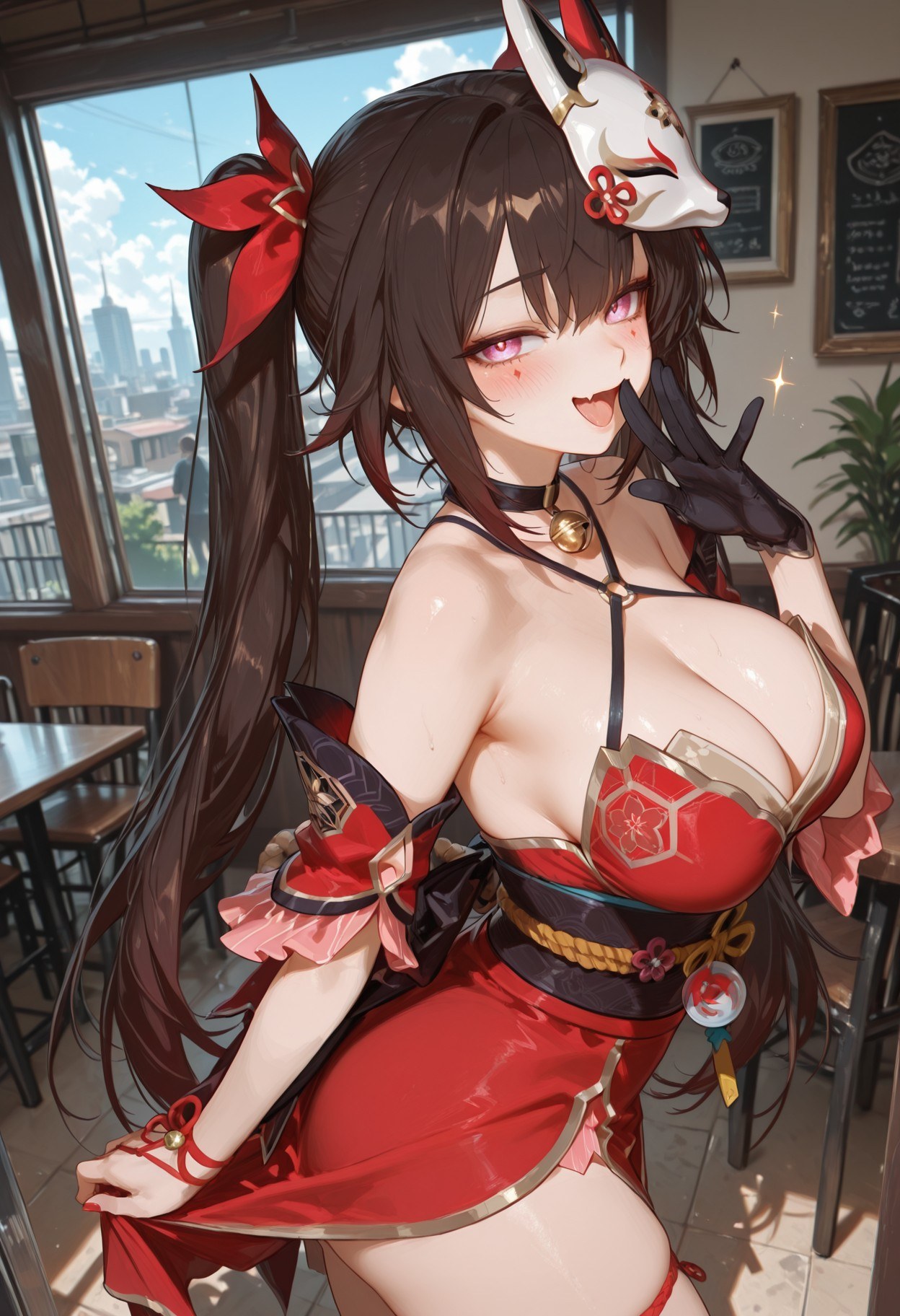 AI Generated Anime Girl - 崩坏：星穹铁道 花火：床拍湿身露穴 318P