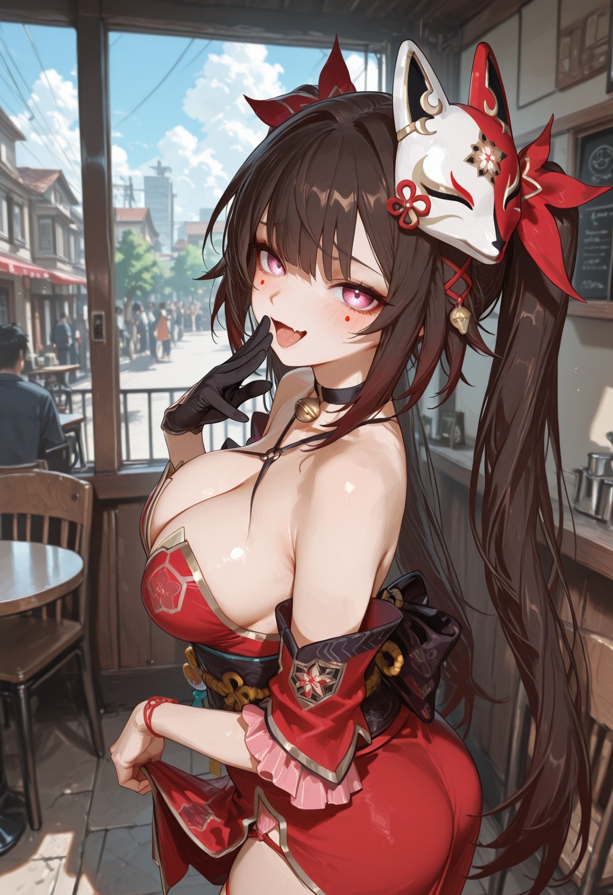 AI Generated Anime Girl - 崩坏：星穹铁道 花火：床拍湿身露穴 318P