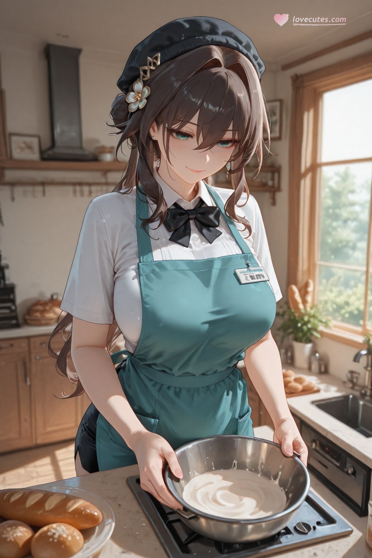 AI Generated Anime Girl - 崩坏：星穹铁道 阮梅女仆：ชุดเมดถุงน่องขาว 399P