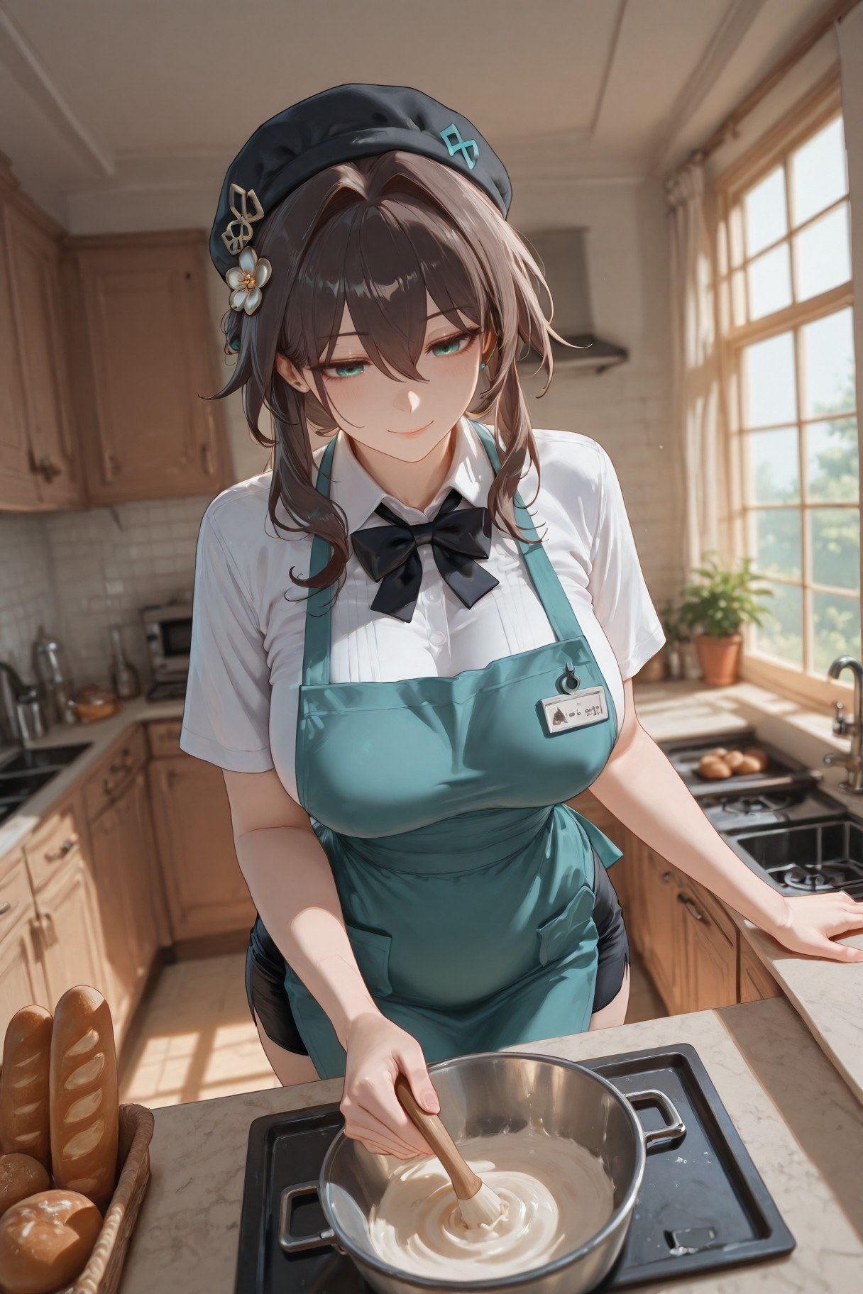 AI Generated Anime Girl - 崩坏：星穹铁道 阮梅女仆：ชุดเมดถุงน่องขาว 399P
