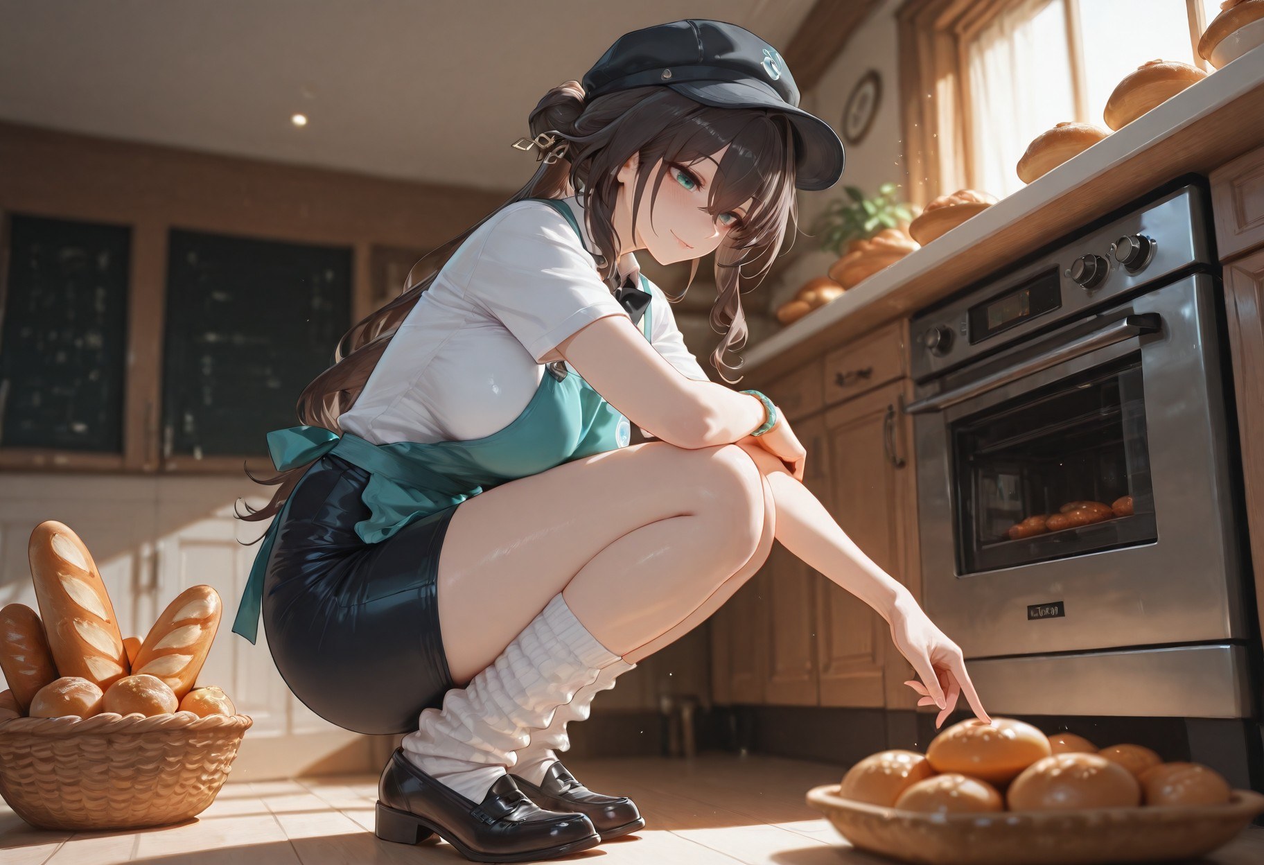 AI Generated Anime Girl - 崩坏：星穹铁道 阮梅女仆：ชุดเมดถุงน่องขาว 399P