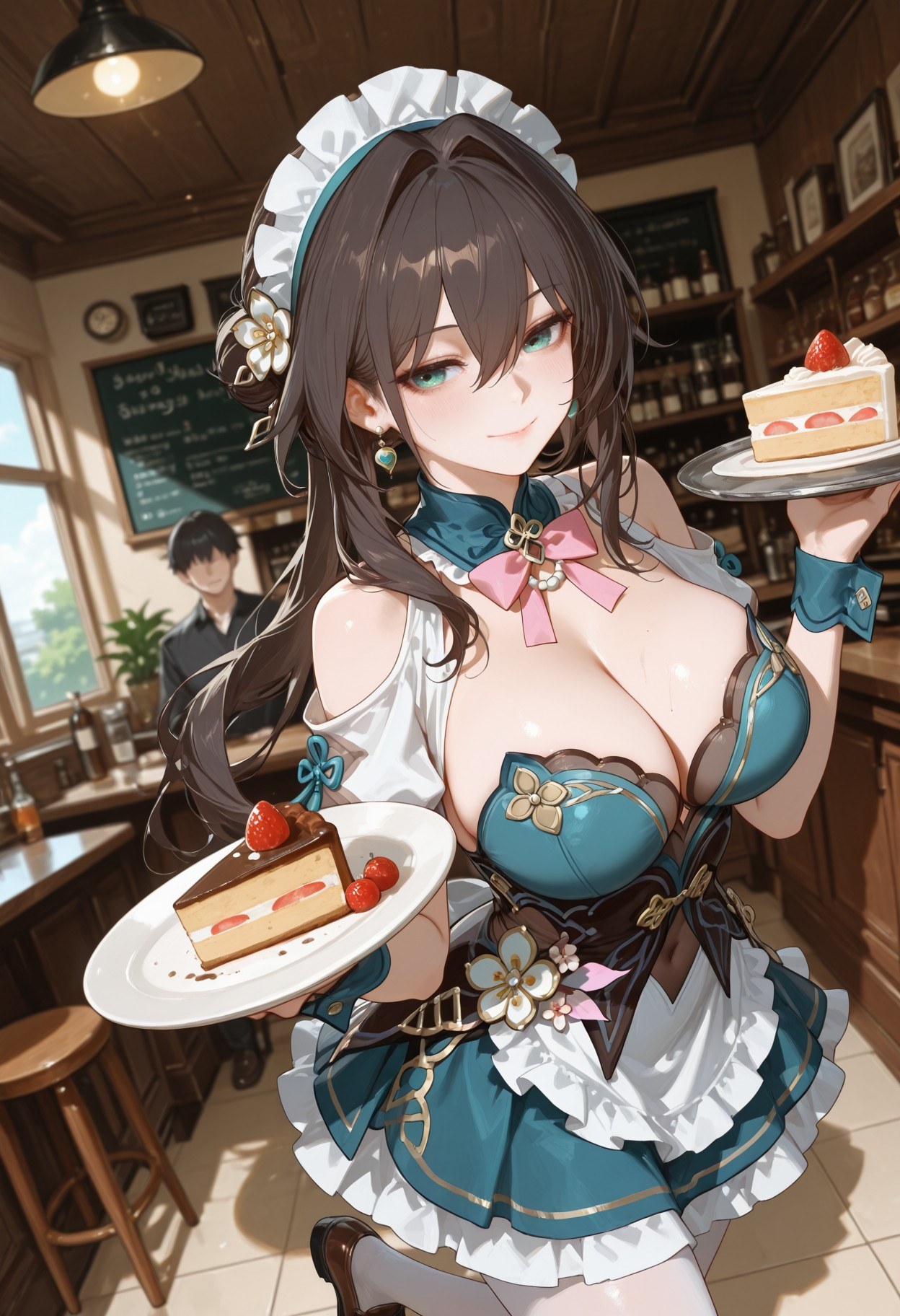 AI Generated Anime Girl - 崩坏：星穹铁道 阮梅女仆：女仆装白丝 399P