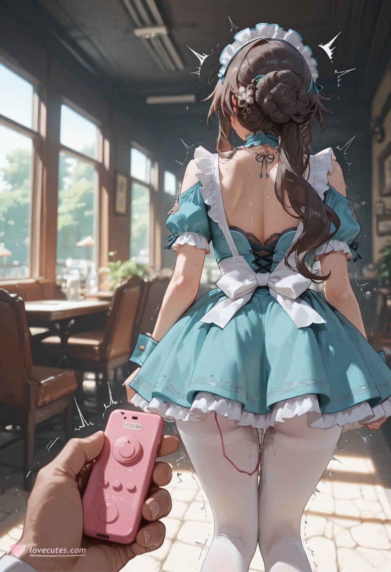 AI 生成動漫女孩 - 崩壞：星穹鐵道 阮梅女僕：女僕裝白絲 399P